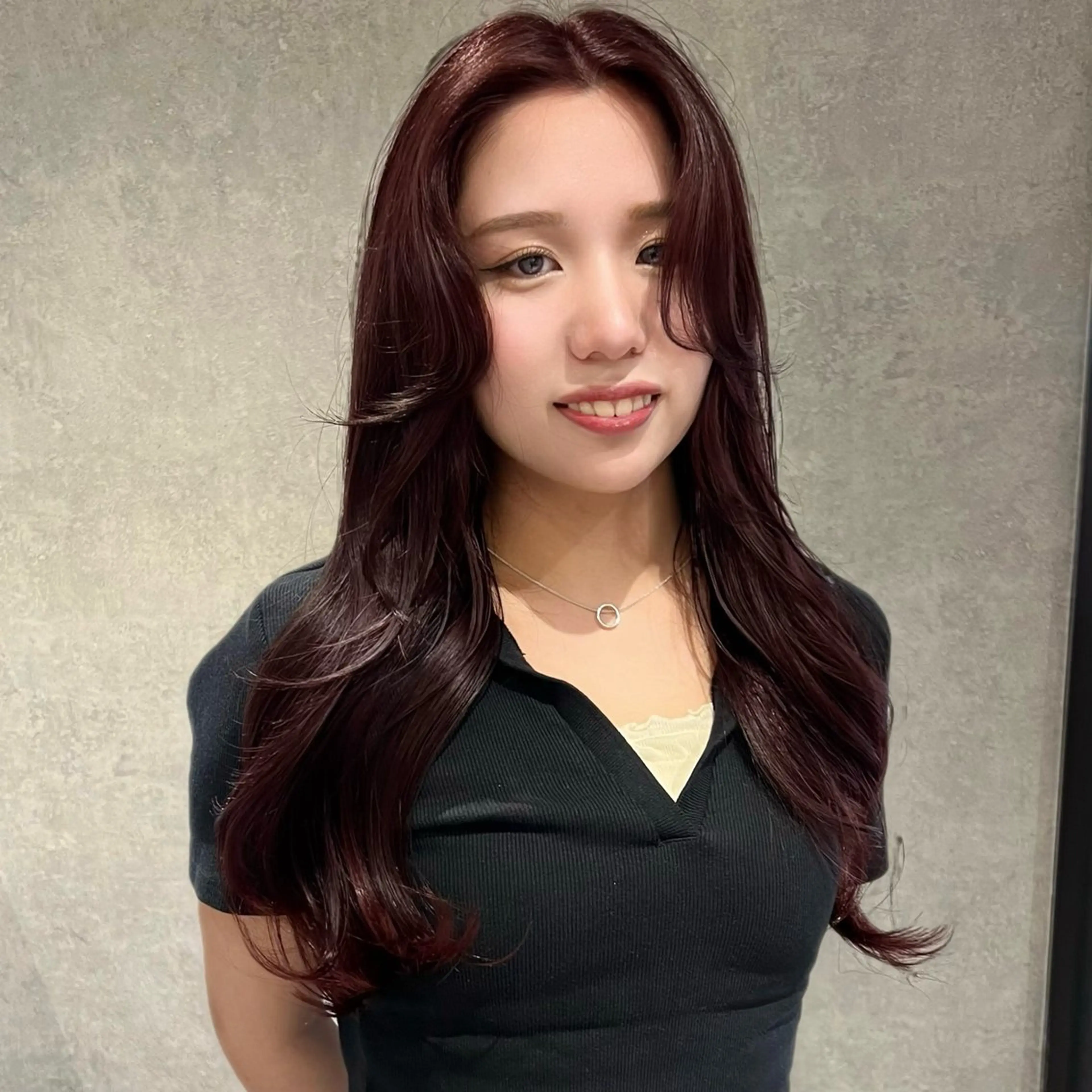 ロング レイヤーカット カット ヘアカラー AI TOKYO　S所属・mizuki 【韓国レイヤー】のヘアスタイル