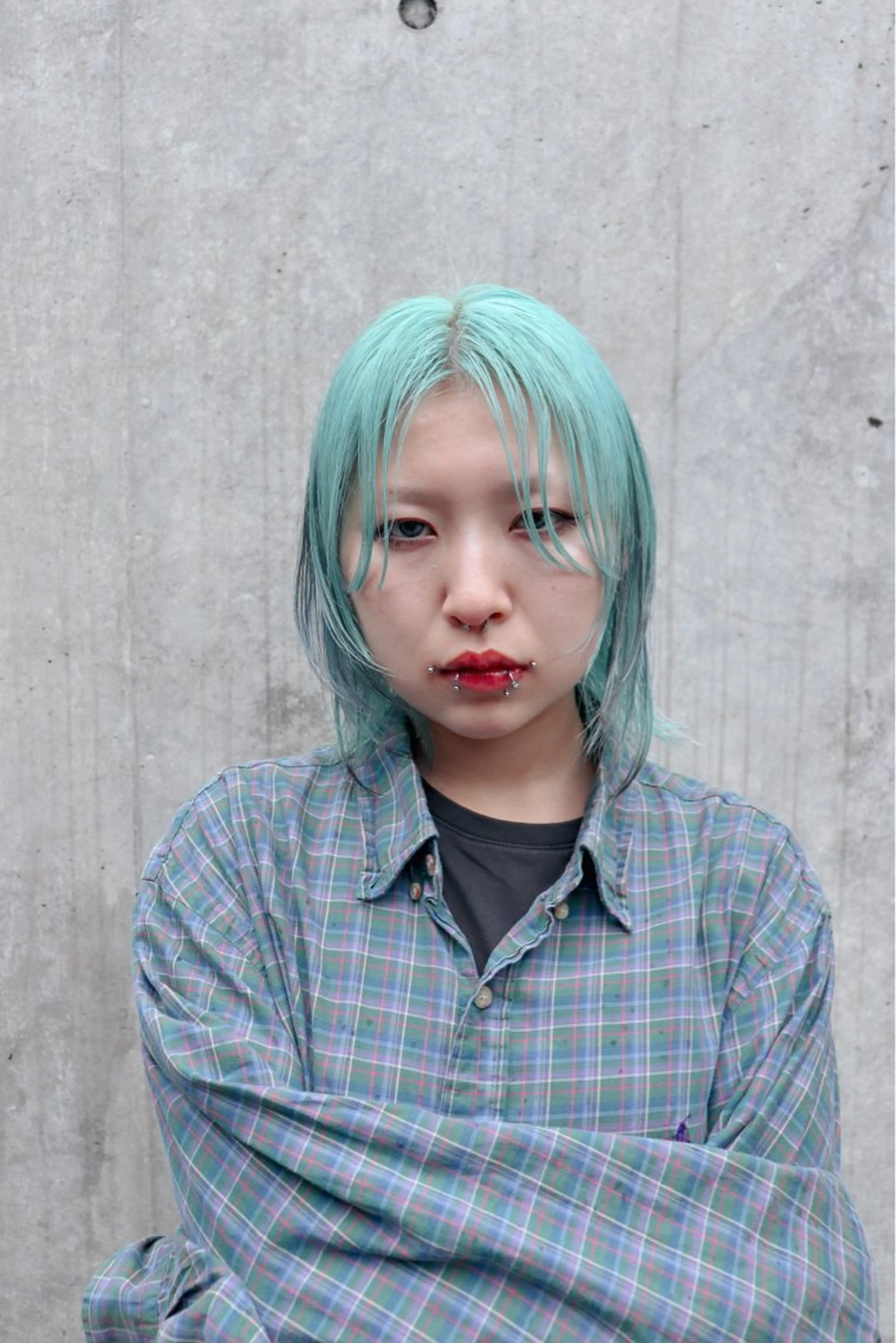 ロング カラー ミント 🫧ブロンド /寒色系🫧れいのヘアスタイル