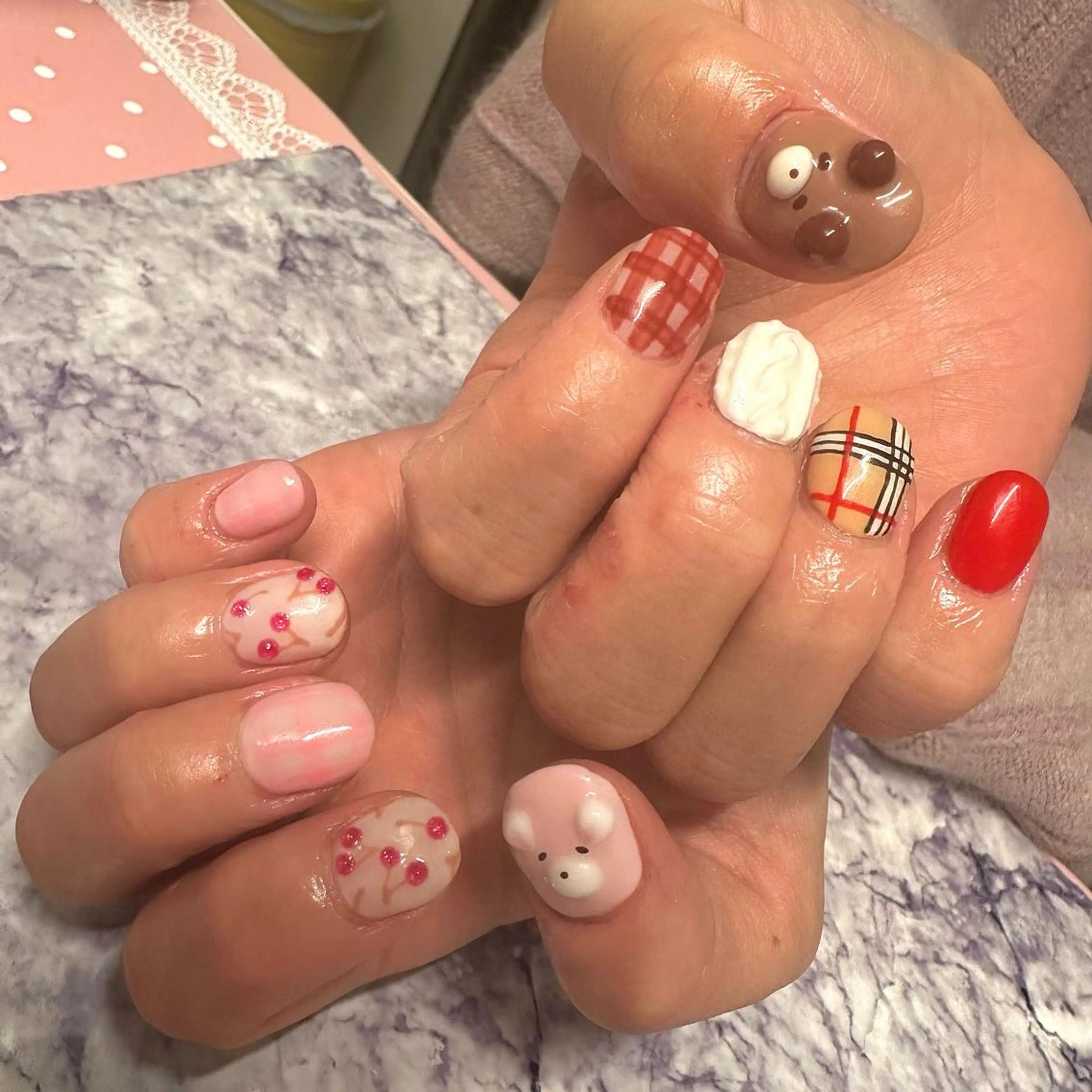 ネイル アニマル柄 ハンドネイル Pretzels🥨 【プレッツェル】ミウのネイルデザイン