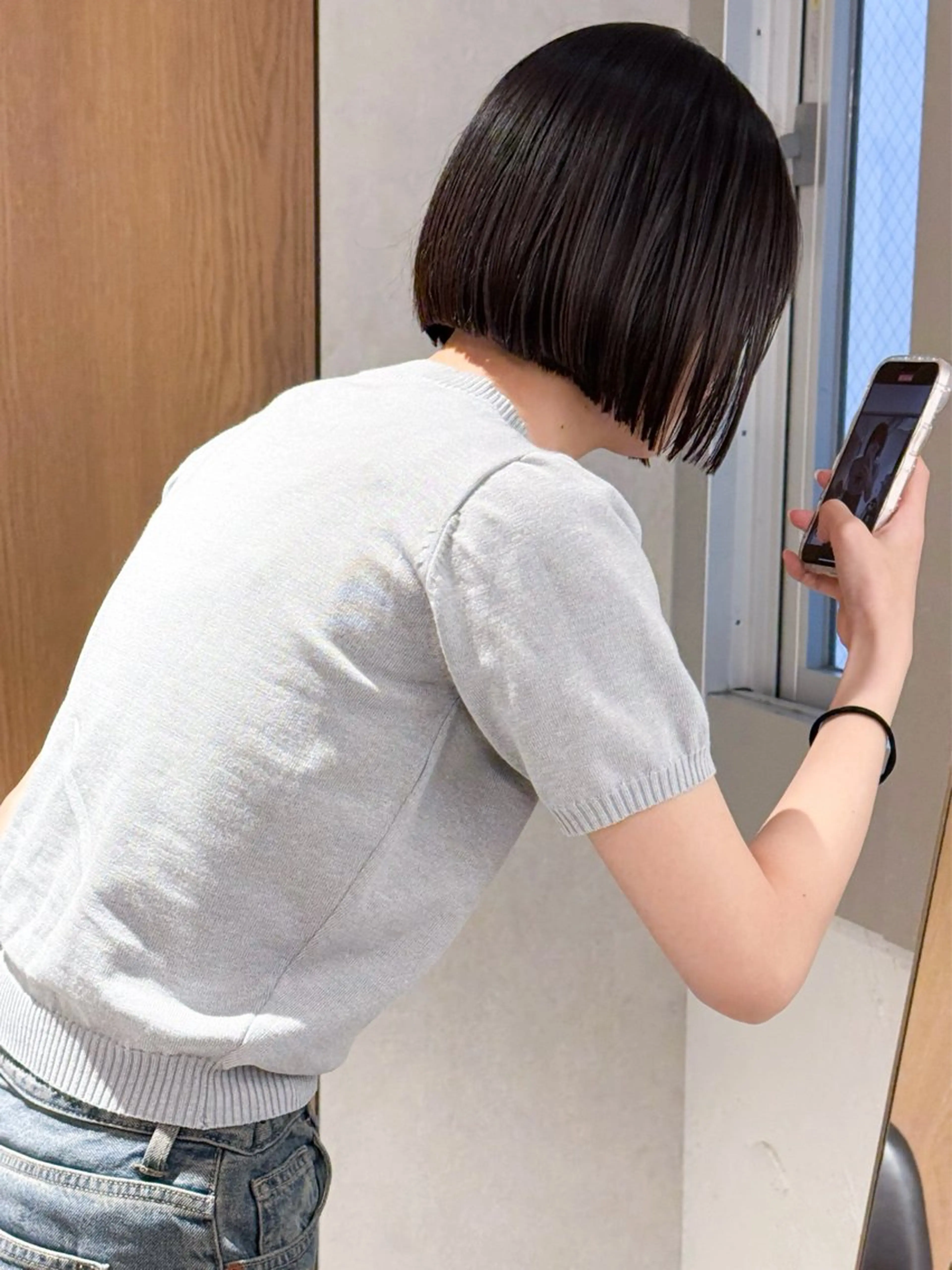 ショート トリートメント 似合わせぷつっとボブ 縮毛矯正 久保田彩菜のヘアスタイル