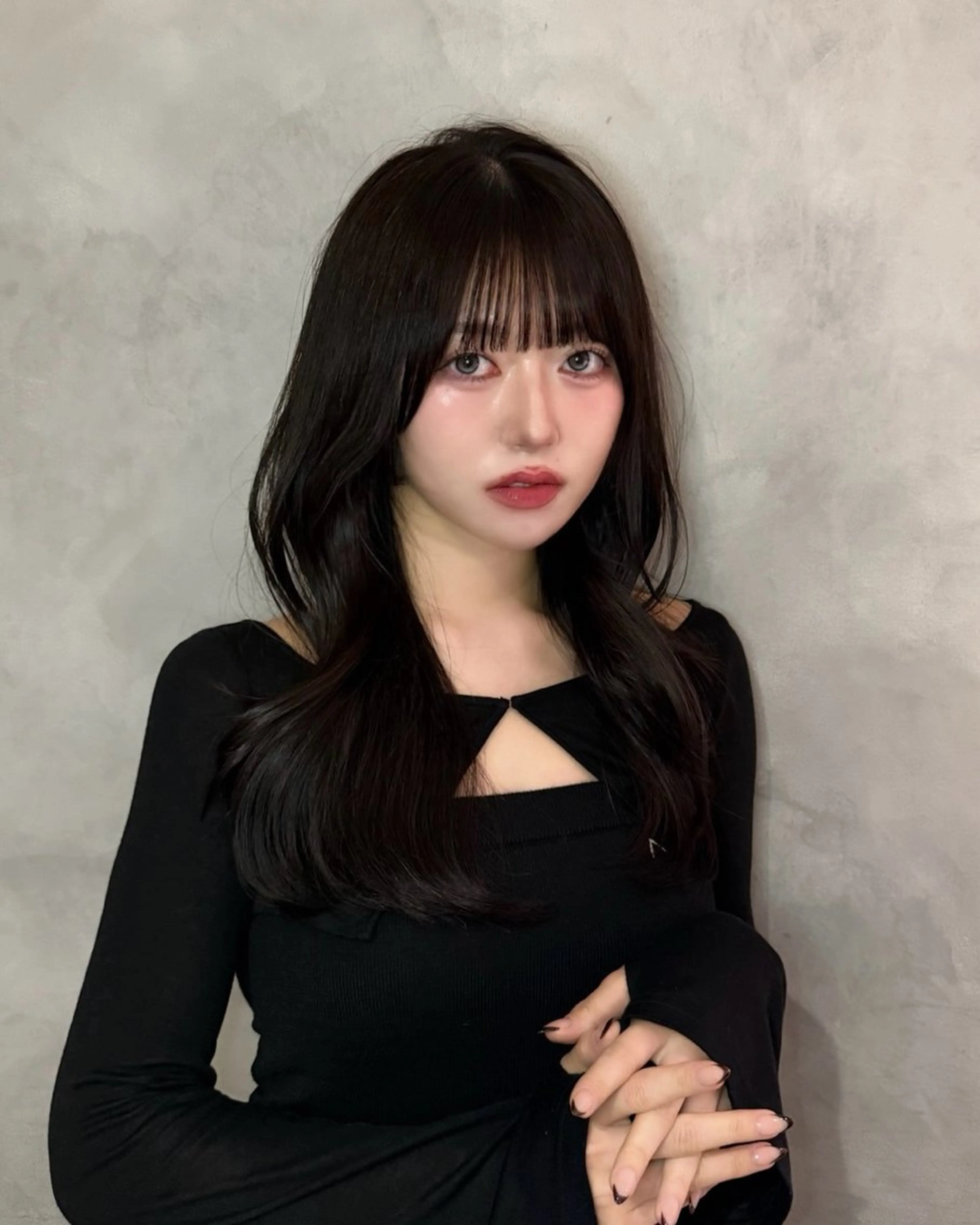 ロング ヨシンモリ カット ヘアカラー トリートメント 谷 亜澄のヘアスタイル