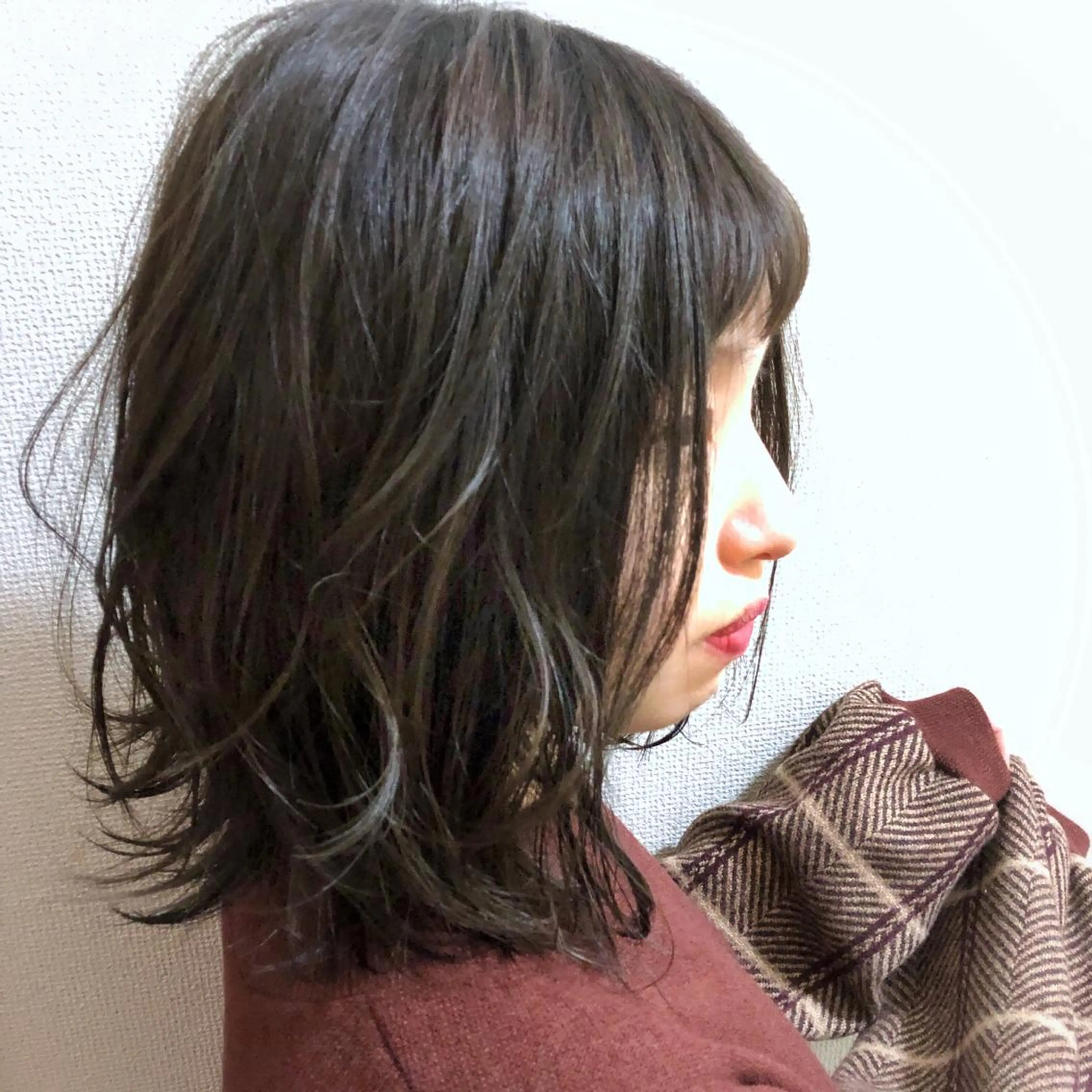 ミディアム カラー アッシュ ブルーカラー ブルーアッシュ BELLA/天王寺/ 似合わせ/木浦心のヘアスタイル