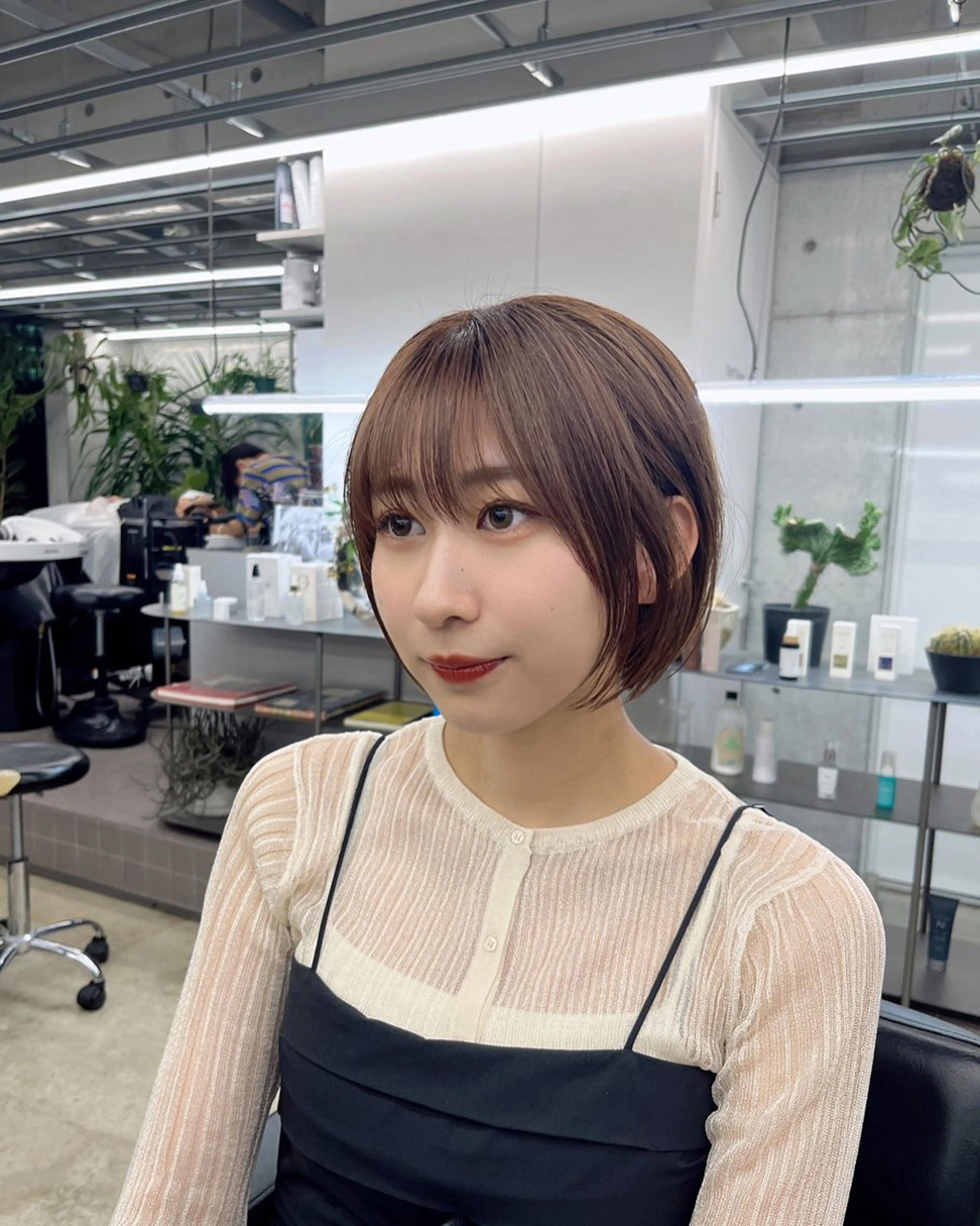 ミディアム カラー カット ヘアカラー ダブルカラー/ ケアブリーチ/クニトのヘアスタイル