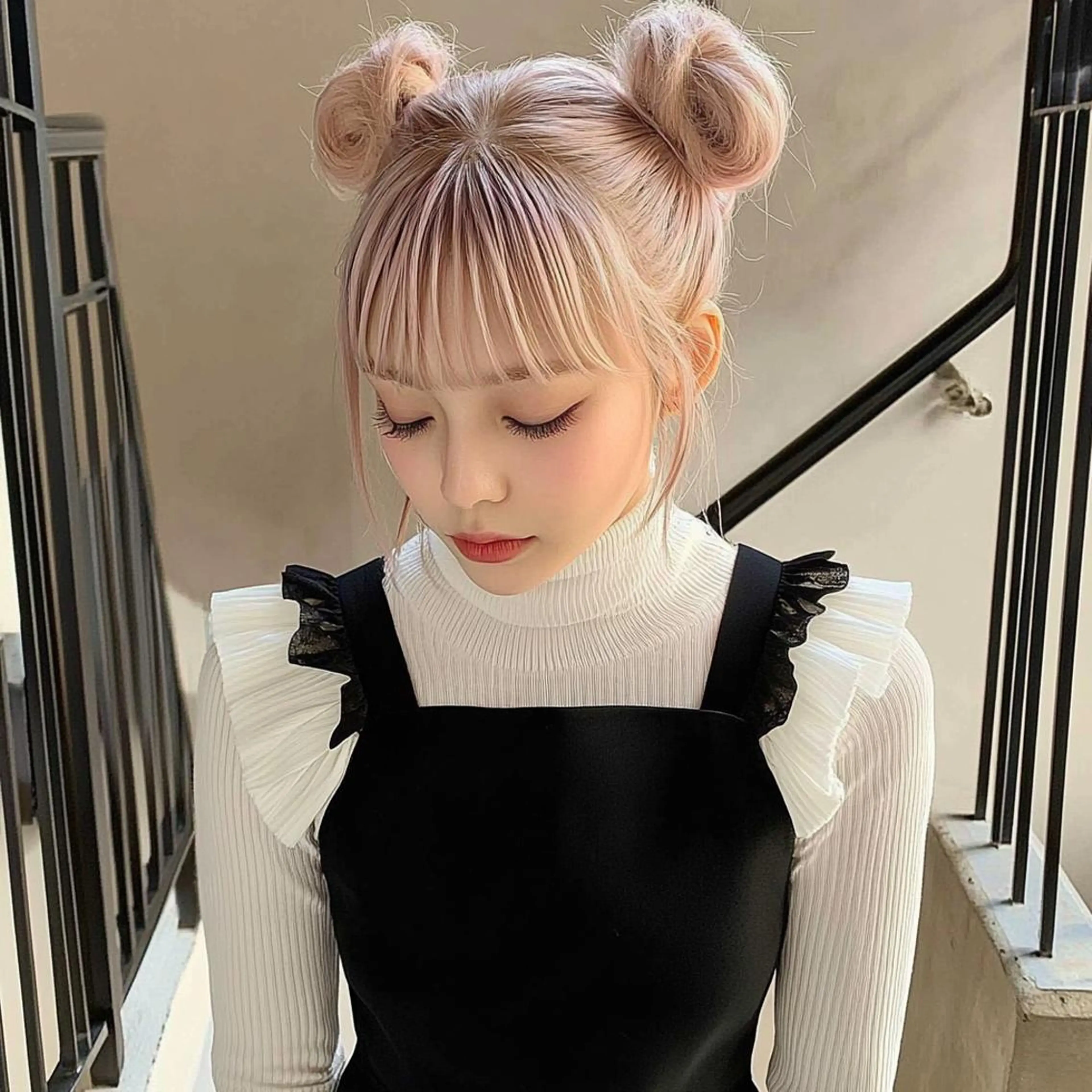 ミディアム カラー ブリーチ ケアブリーチ 奈良天理 mihoのヘアスタイル