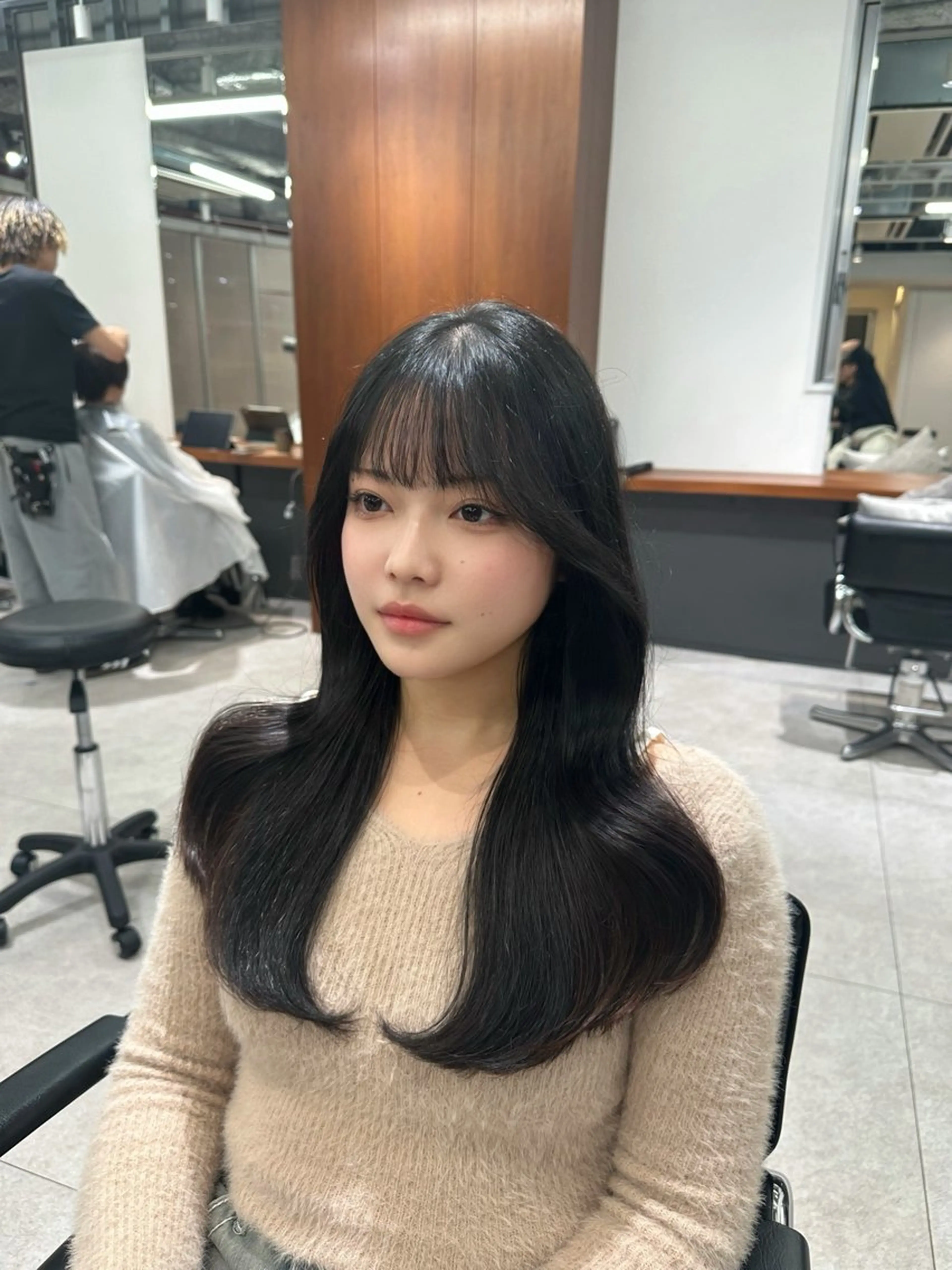 ロング 韓国風ヘア レイヤーカット カット トリートメント 韓国ヘア/レイヤー Yan✂︎のヘアスタイル