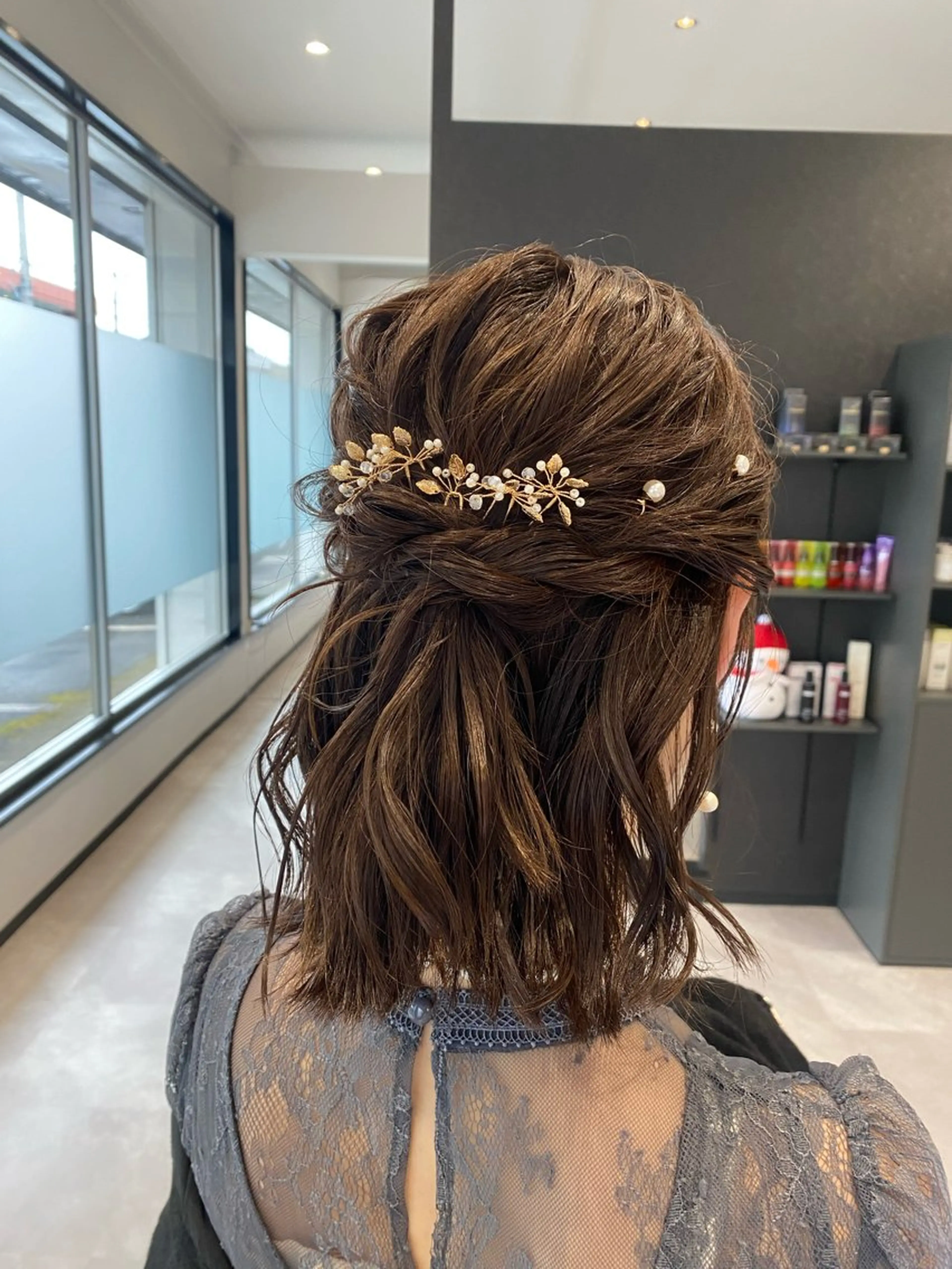 ミディアム ヘアセット JILL    hair所属・maki💖 暖色カラーのヘアスタイル