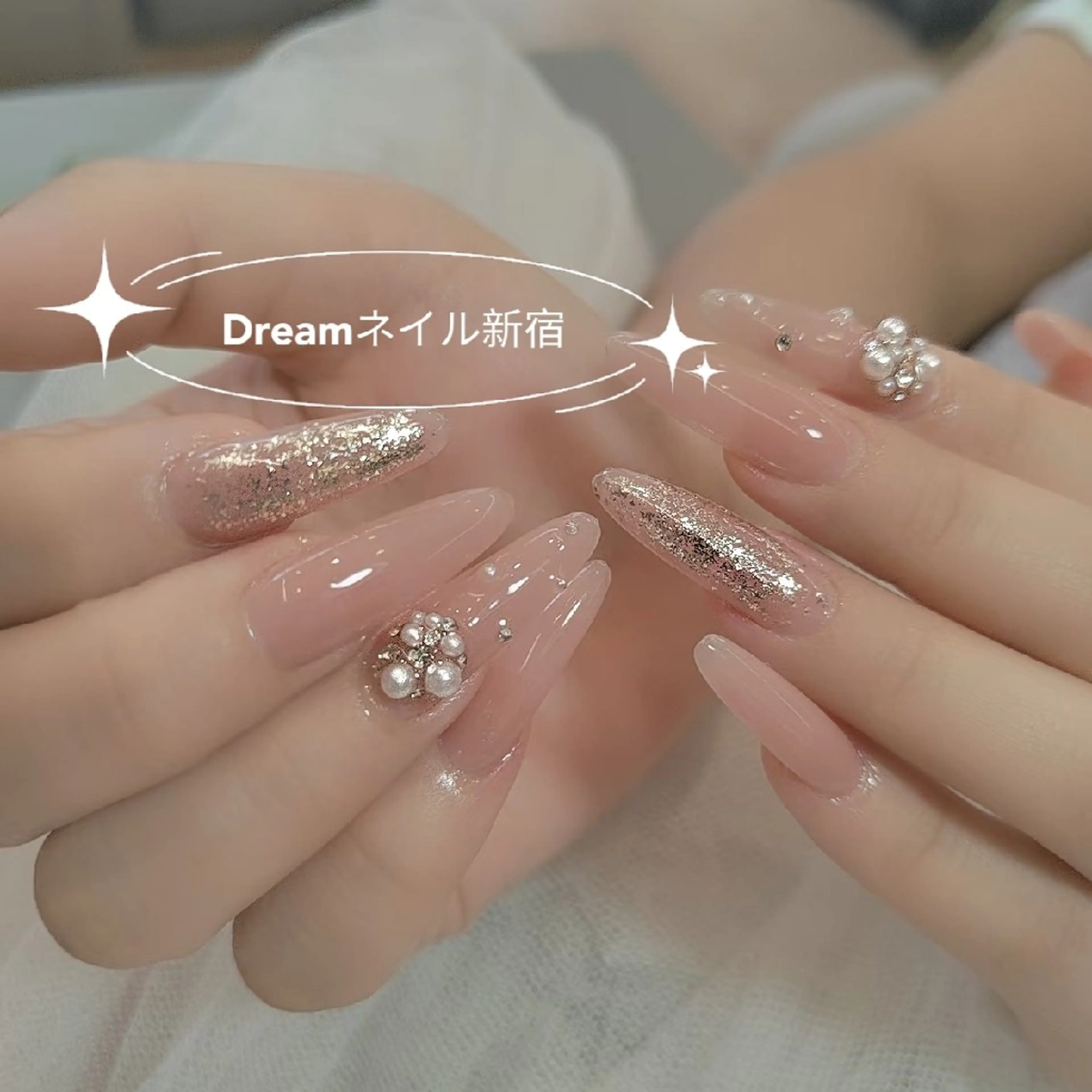 ネイル ハンドネイル ネイリストゆか💅 長さだし、深爪矯正のネイルデザイン