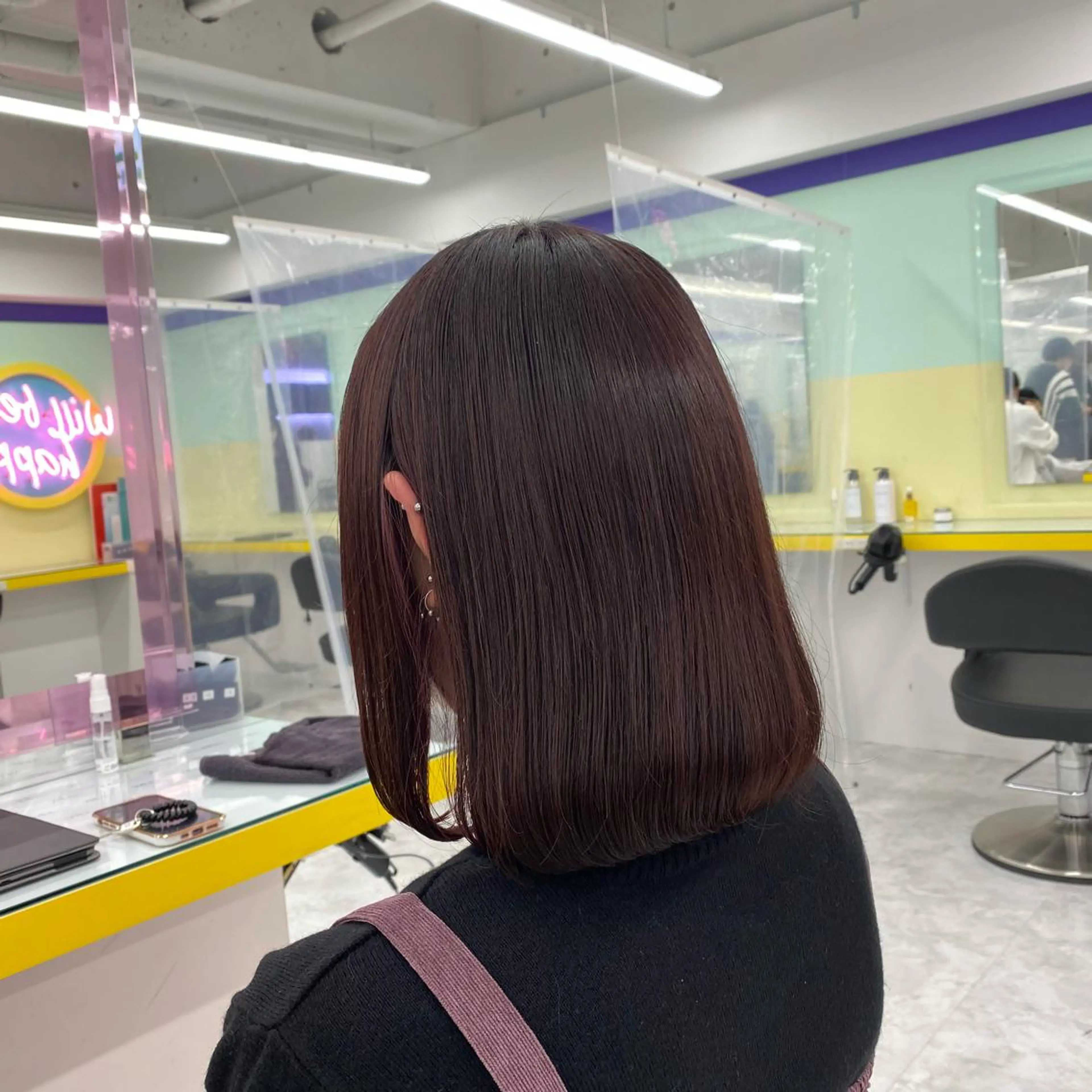 セミロング カラー ヘアアレンジ ヘアカラー トリートメント GOTODAY shair salon 横浜mare店所属・透明感抜群カラー mai🍑♡のヘアスタイル