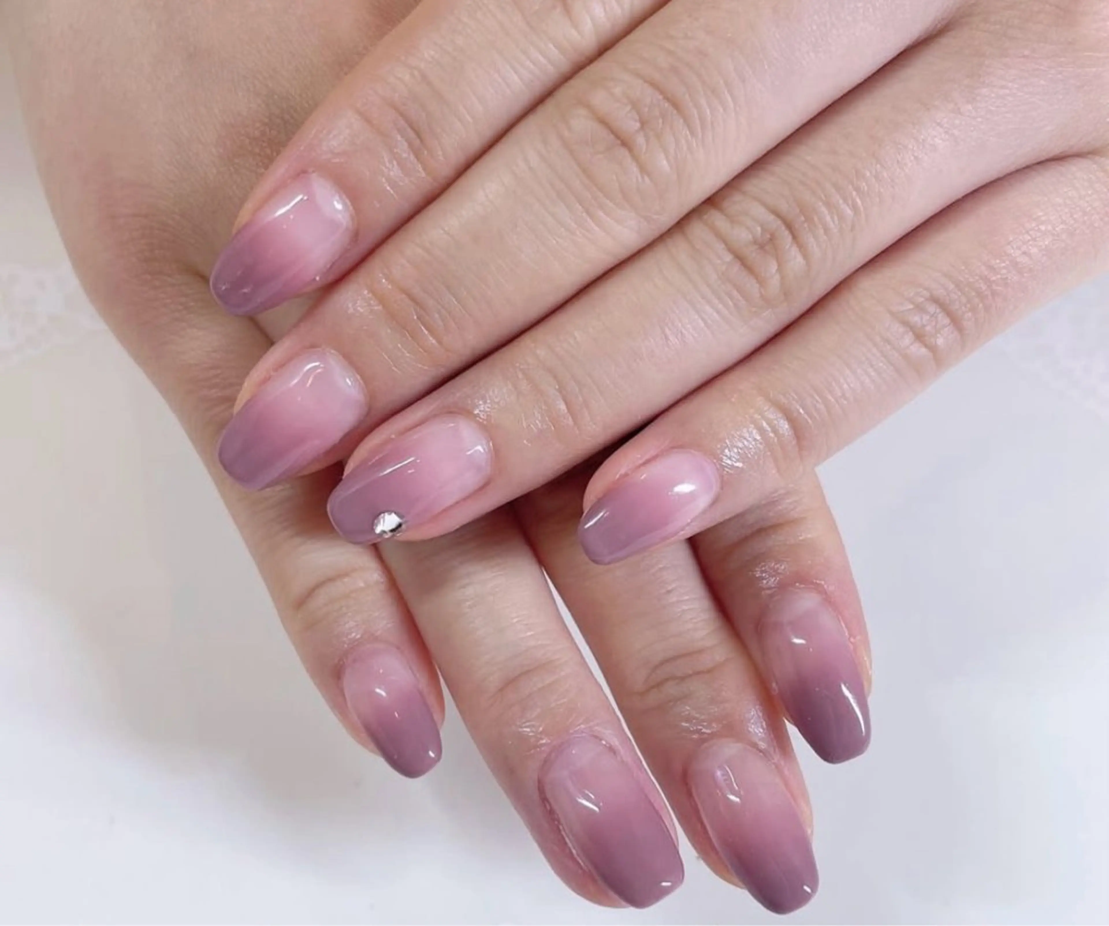 ハンドネイル💅カラーグラデーション🤍の写真