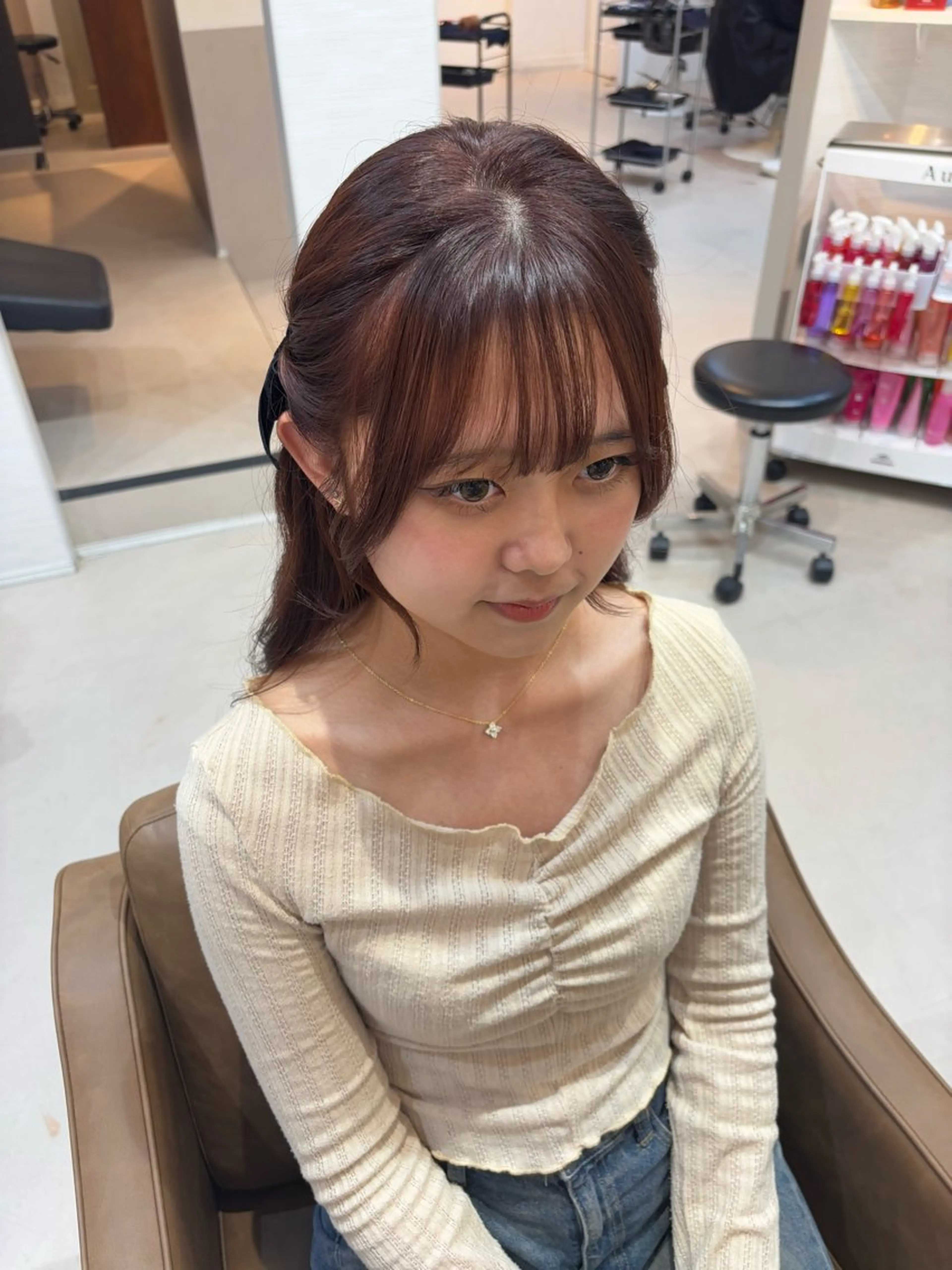 【伸ばし中の方🍒】前髪(お顔周り)カット+カラー+オージュアベースTR🫧の写真