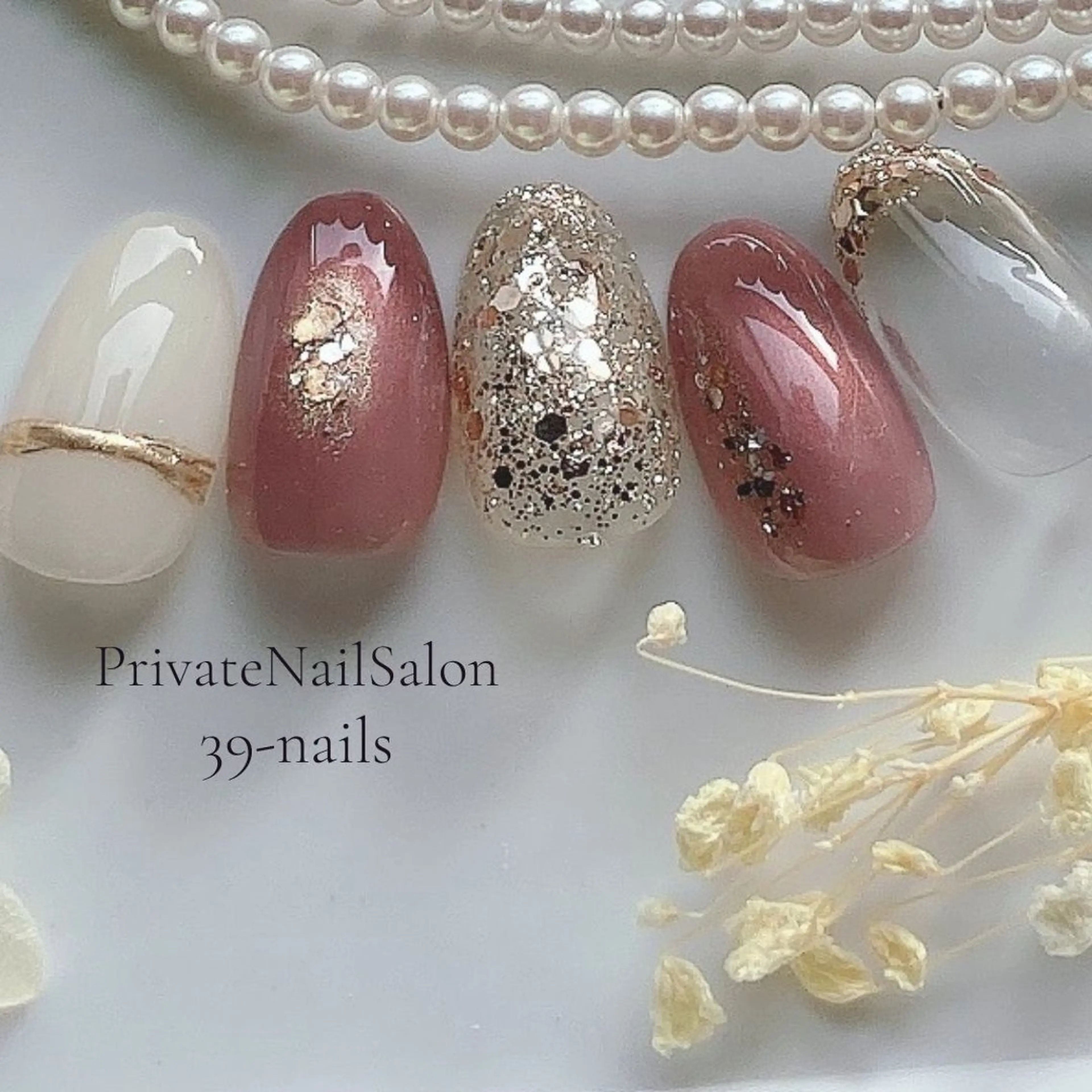 ネイル ジェルネイル 持ち込み ニュアンスネイル オフィスネイル パラジェル ハンドネイル 39-nails EharaMikuのネイルデザイン