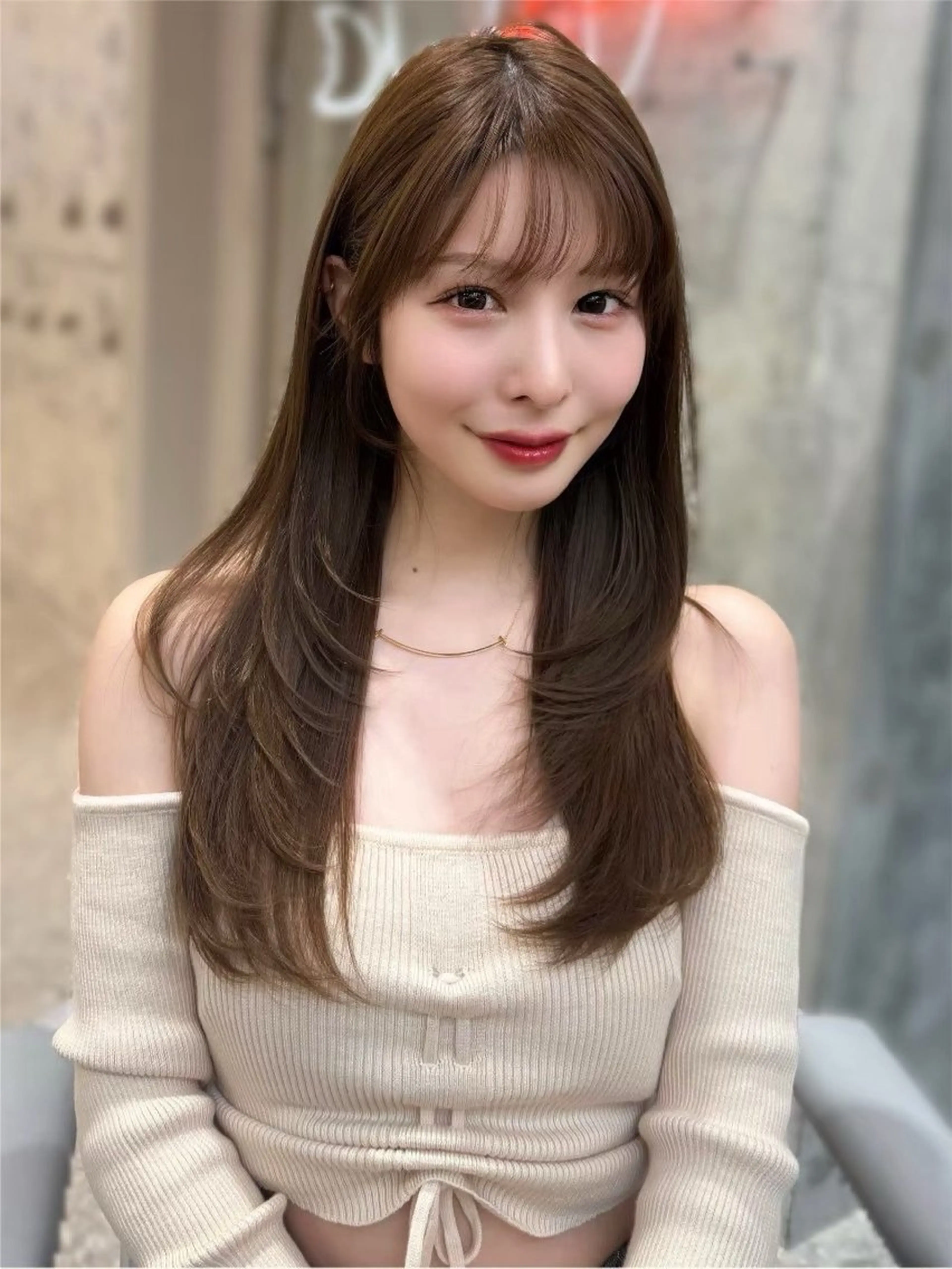 ロング カット 韓国トレンド💓‪ 阿部あんじゅのヘアスタイル