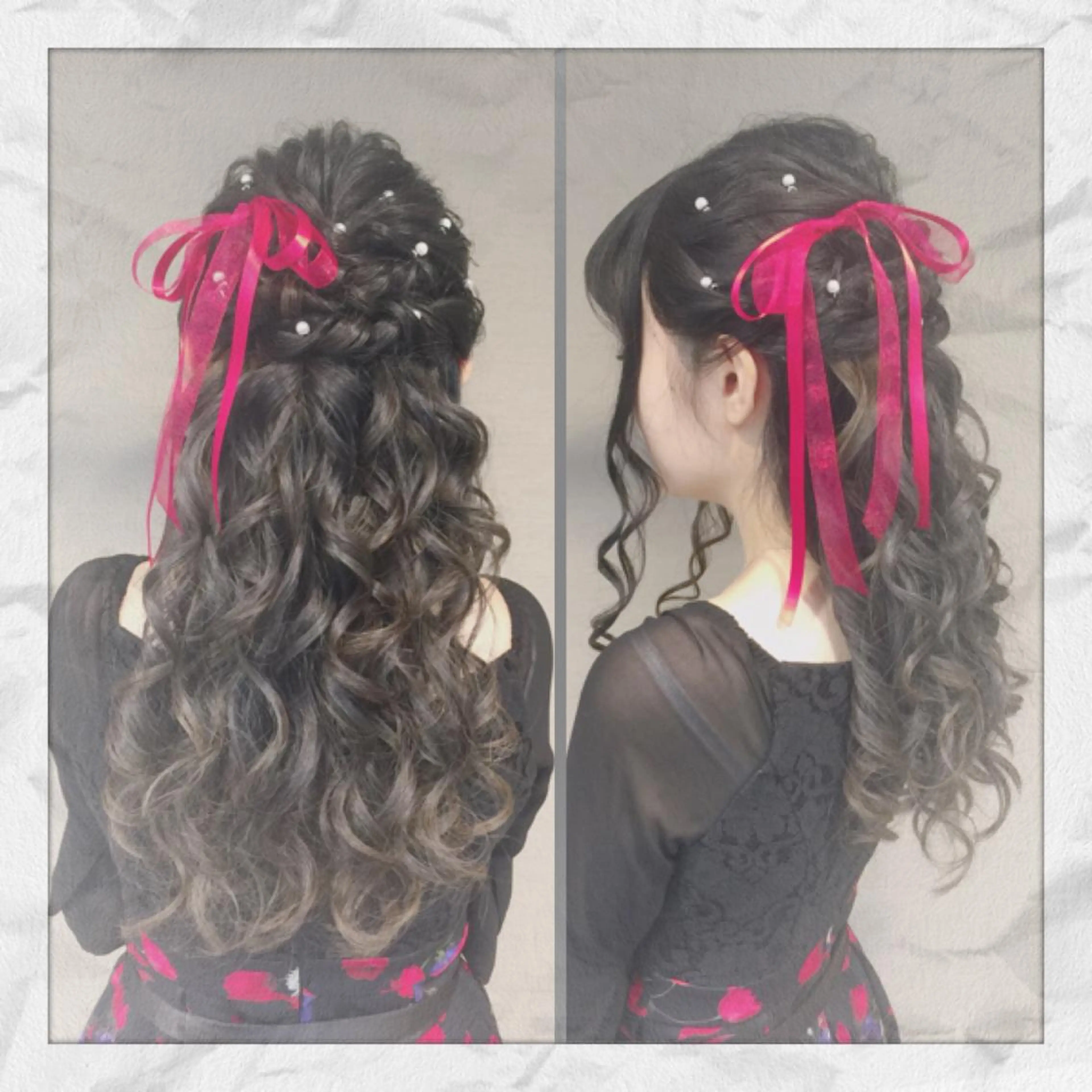 ロング ヘアアレンジ ハーフアップ ヘアセット ヘアセット/着付け 𓇼 松本 夏美𓇼のその他イメージ