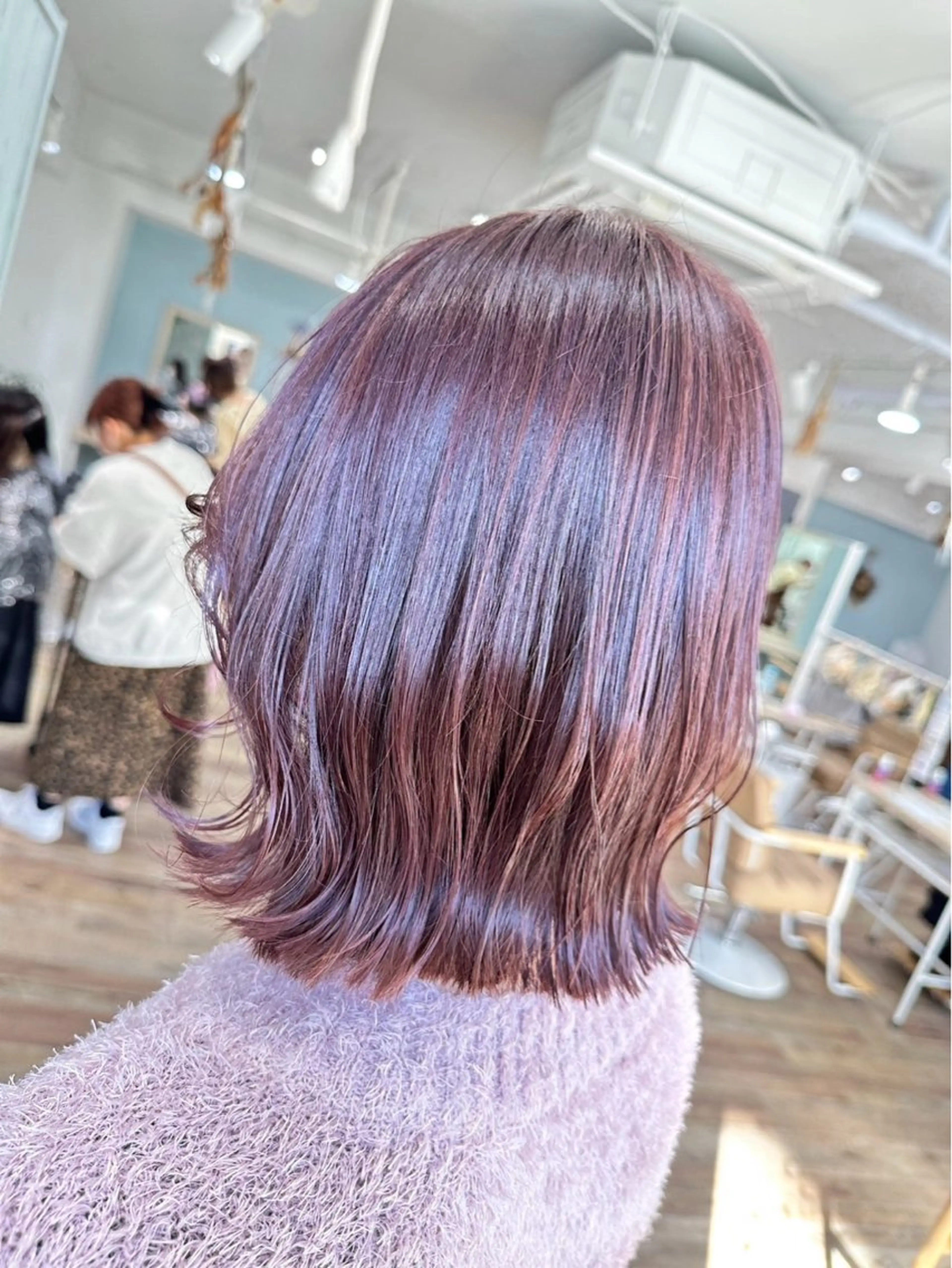 ミディアム suzuka/透明感 カラー 美髪縮毛矯正のヘアスタイル