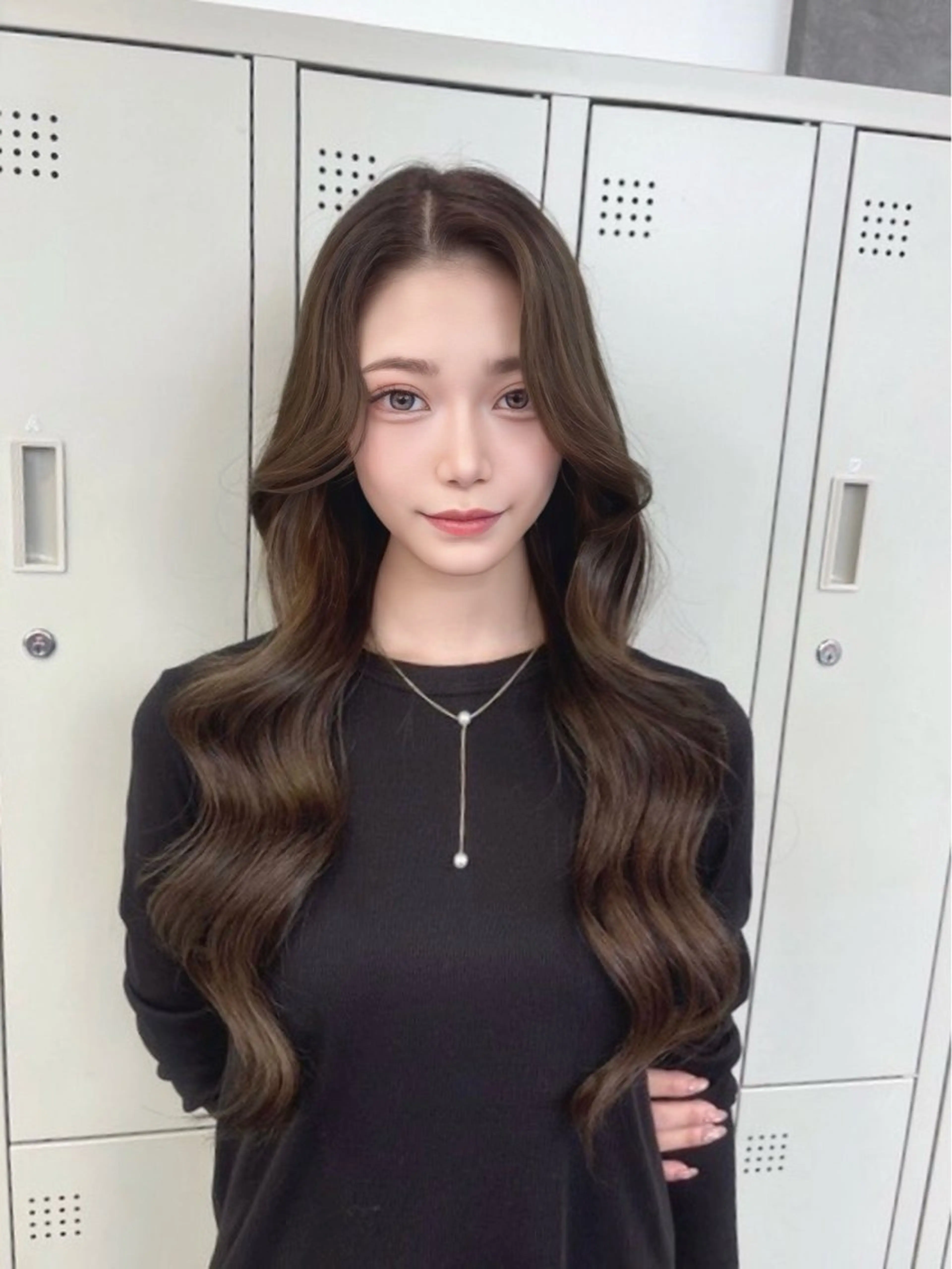 ロング カラー ヘアアレンジ ヘアカラー トリートメント ヘアセット 韓国ヘア🖤/透明感 shihoのヘアスタイル