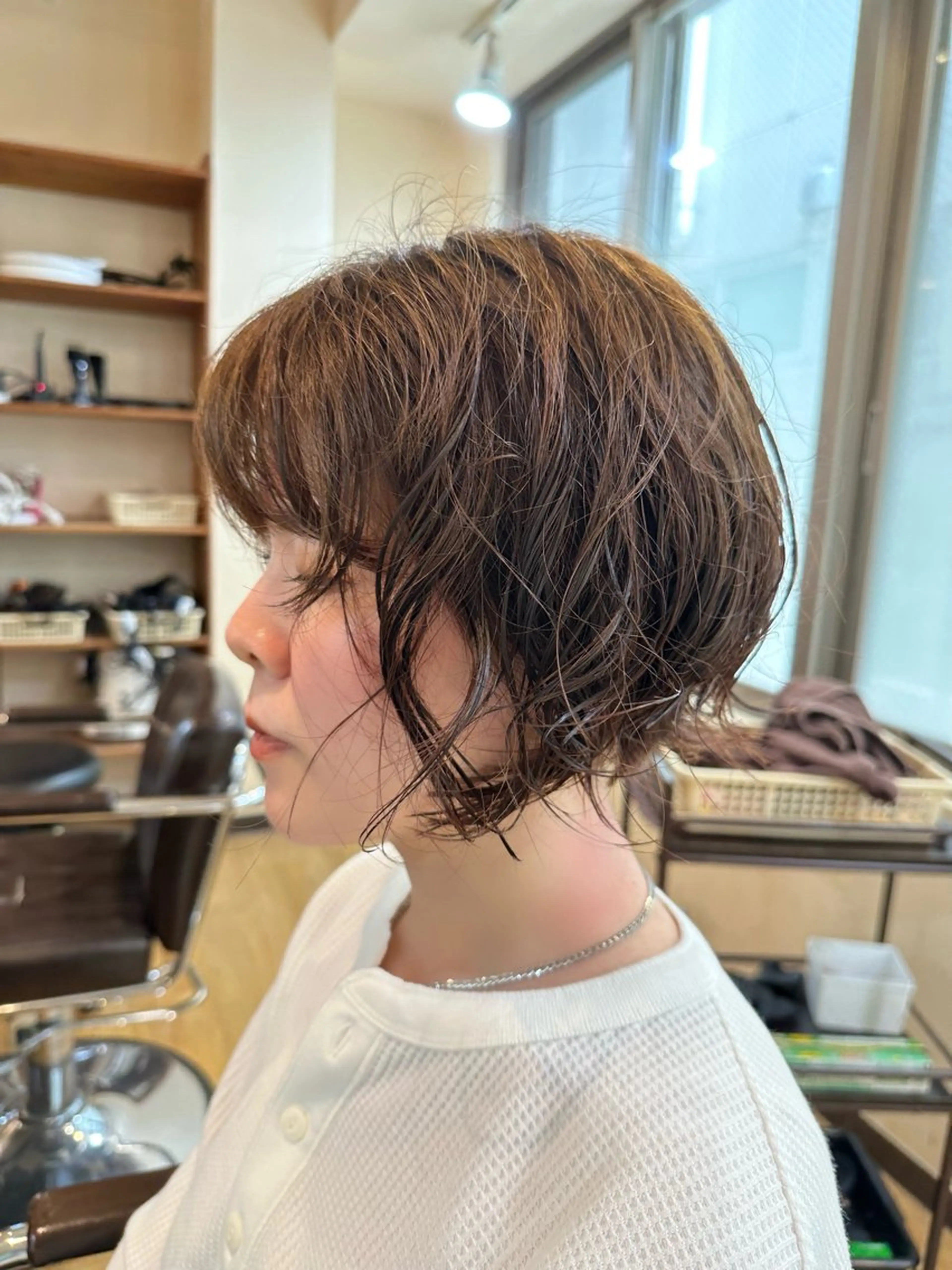 ショート カラー パーマ カット パーマ KAKERU/ボブ/ ショート/パーマ🌱のヘアスタイル