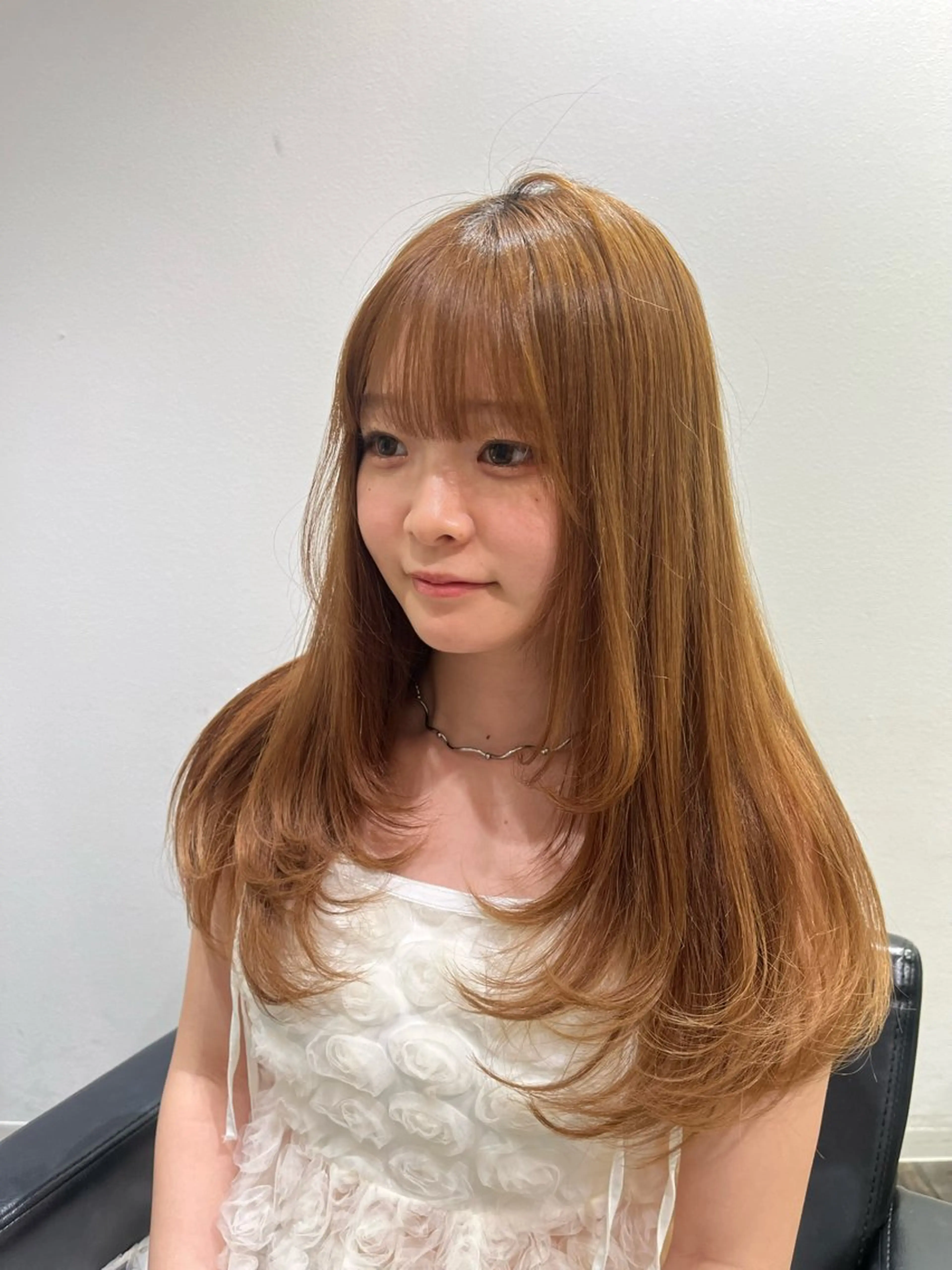 ロング 顔周りカット レイヤーカット patou 烏丸所属・ショート/レイヤー なづなのヘアスタイル