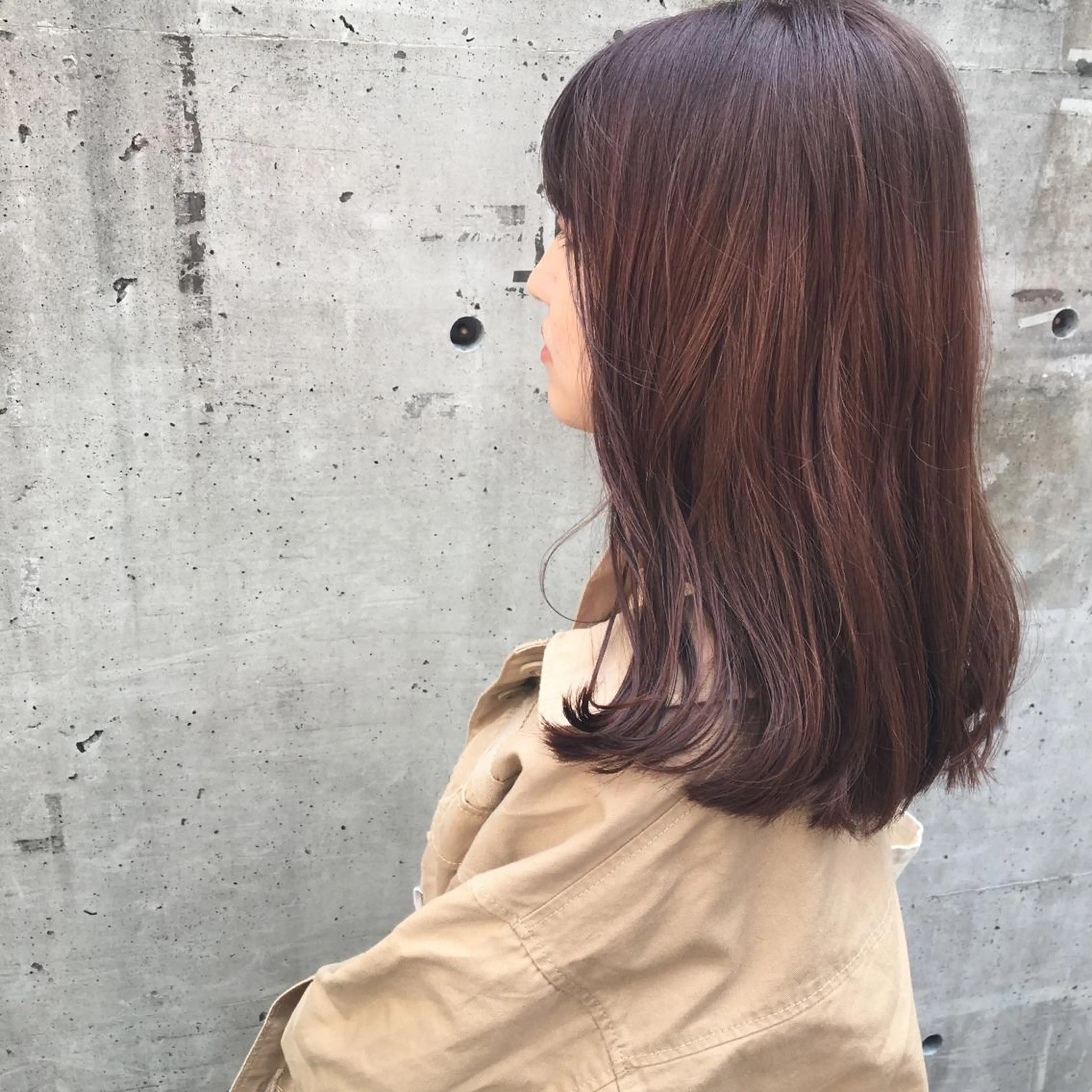 セミロング カラー ブラウンカラー チョコレートブラウン emme MIHO♡のヘアスタイル