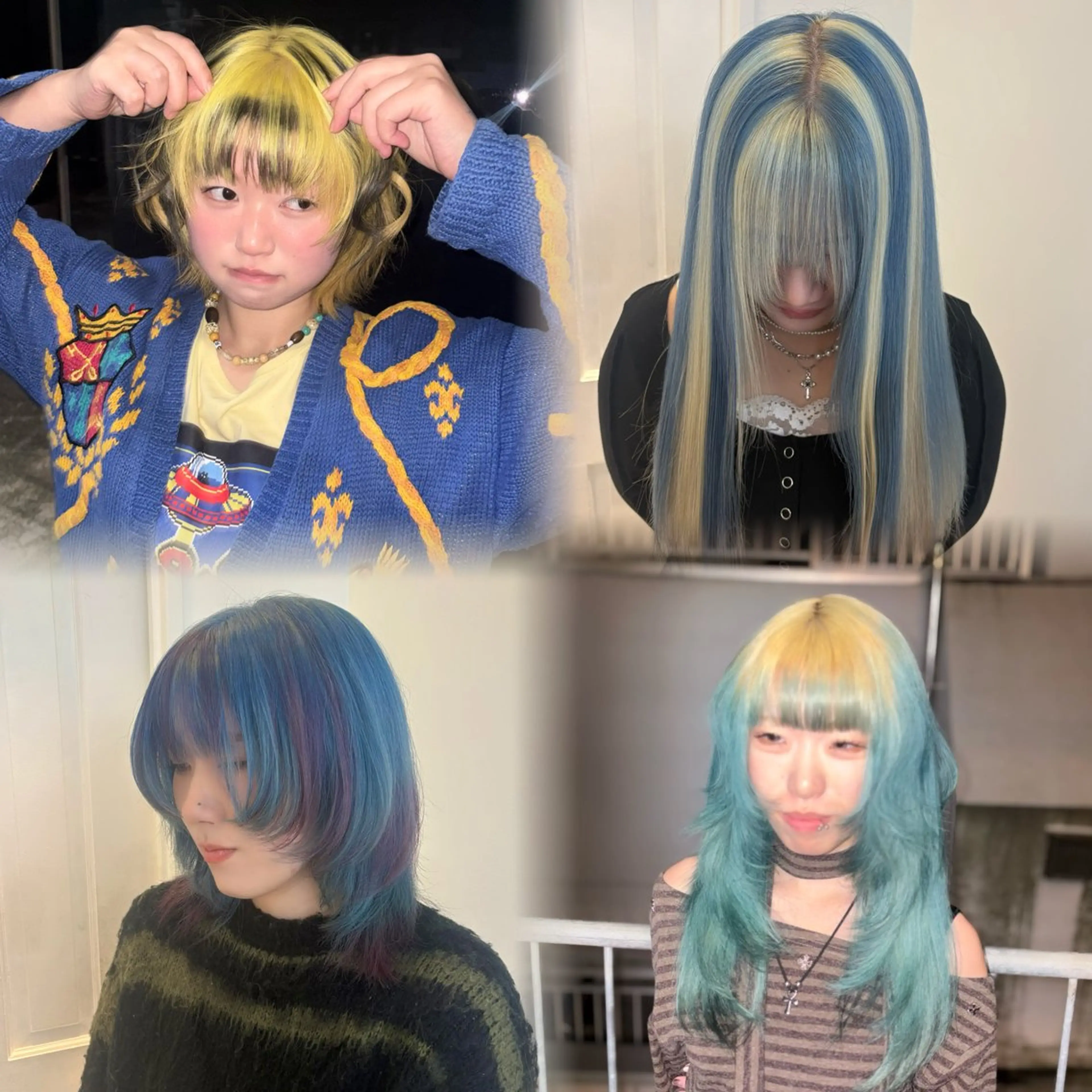 デザインカラー🩰カット+ケアブリーチ+全体カラー+お好きなデザイン+ケアトリートメントの写真