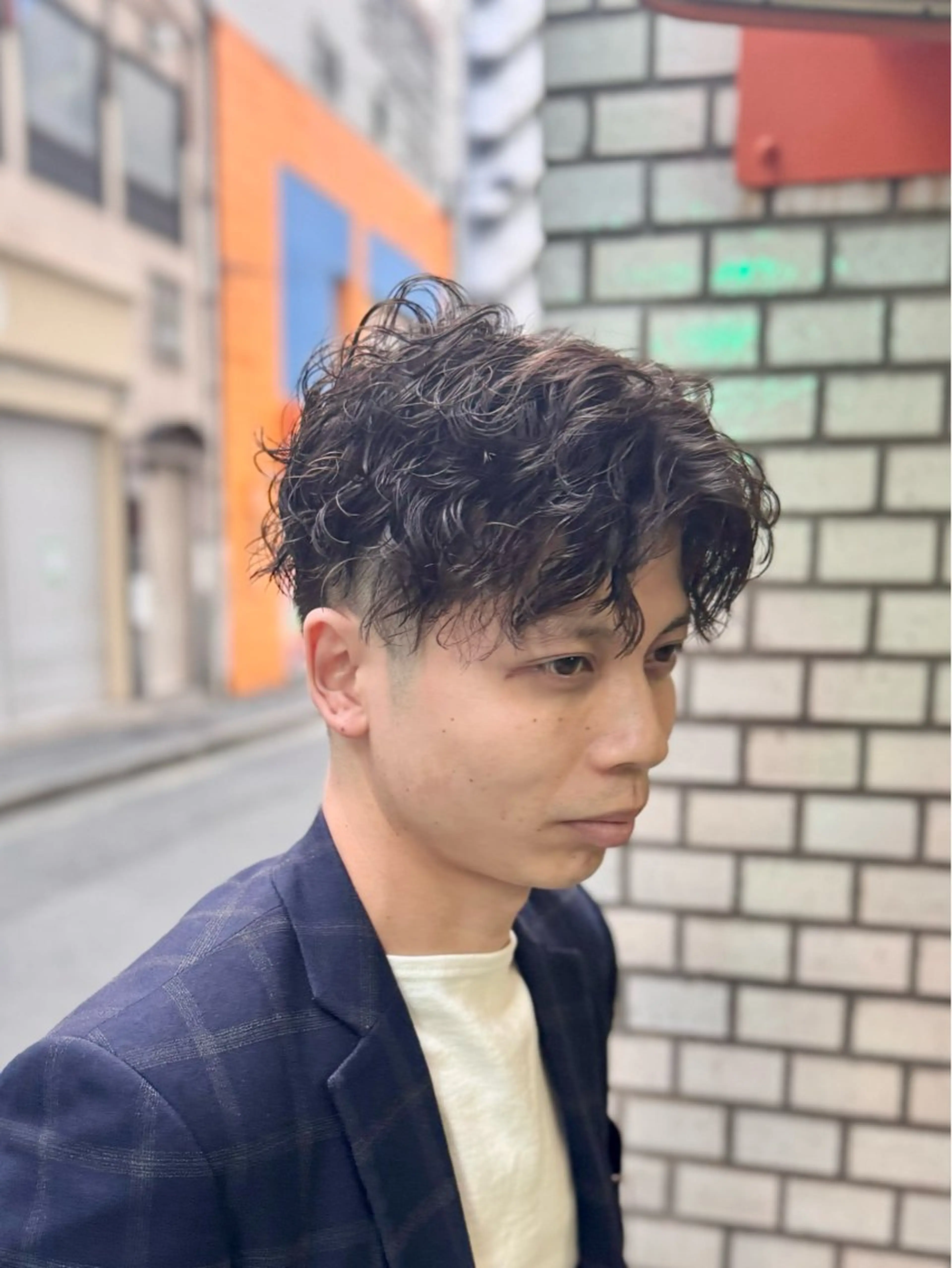 ショート パーマ メンズ 【chic】天神 メンズmasashiのヘアスタイル