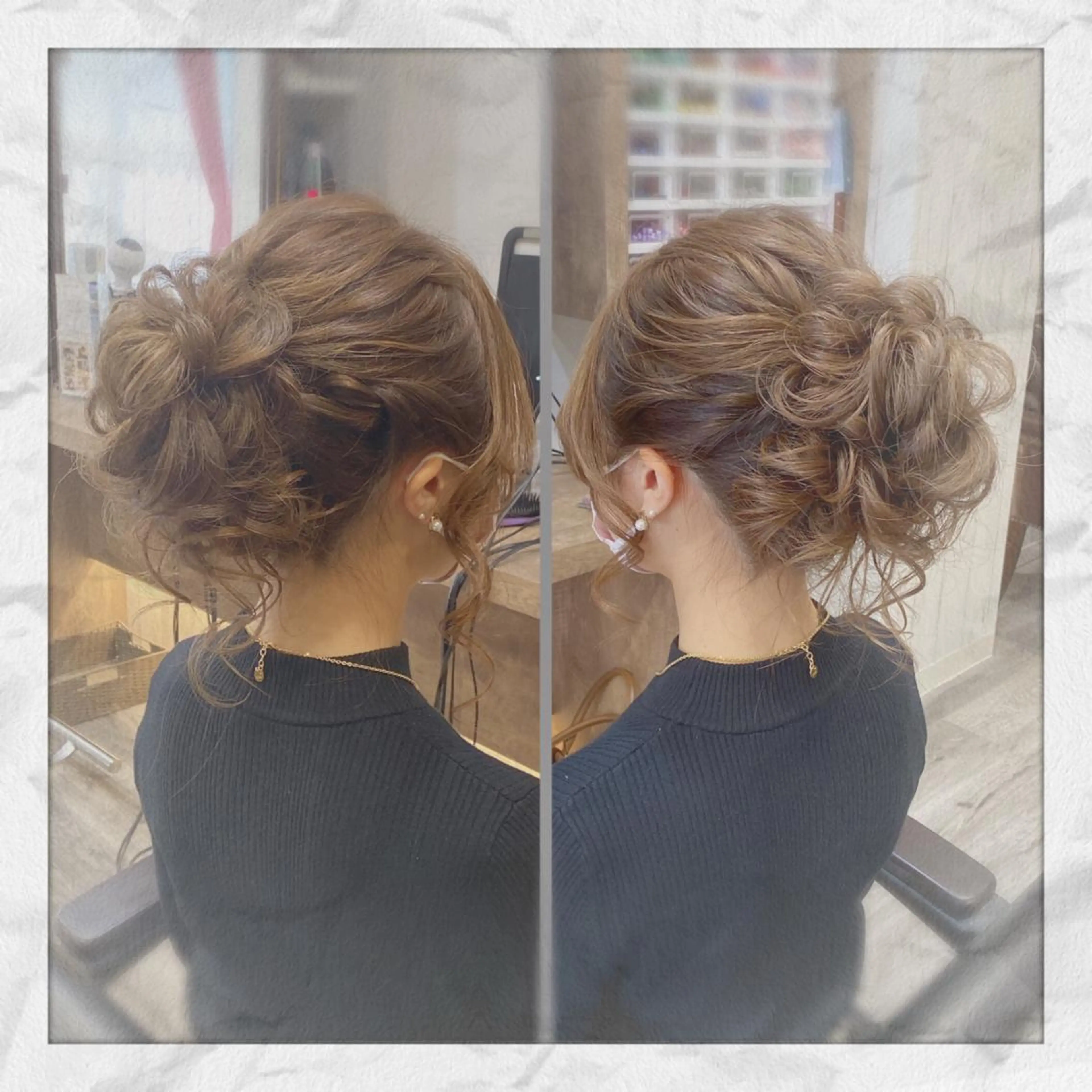 セミロング ヘアアレンジ ヘアセット ヘアセット/着付け 𓇼 松本 夏美𓇼のヘアスタイル