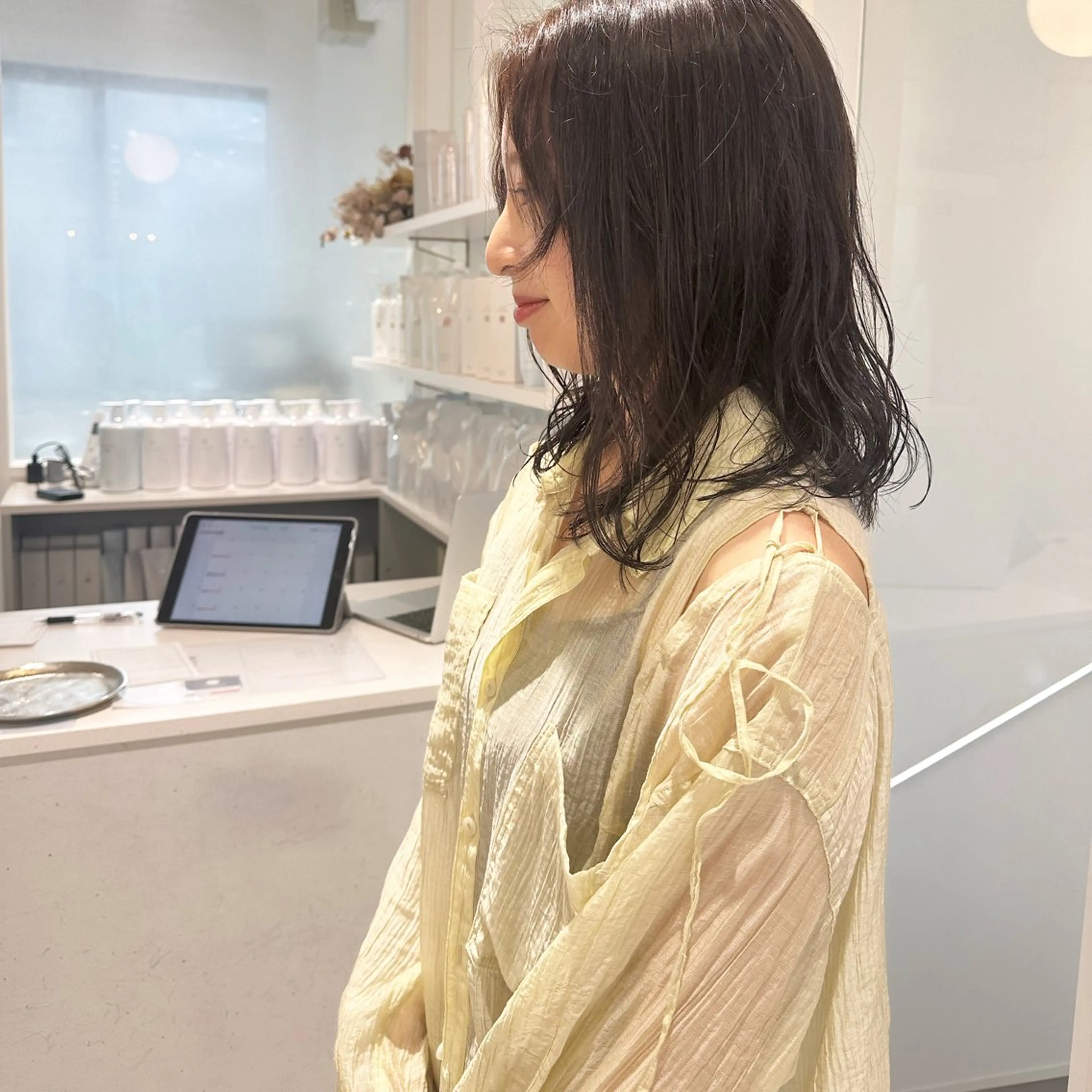 ミディアム カラー パーマ お洒落パーマ/ 艶カラー/michiのヘアスタイル