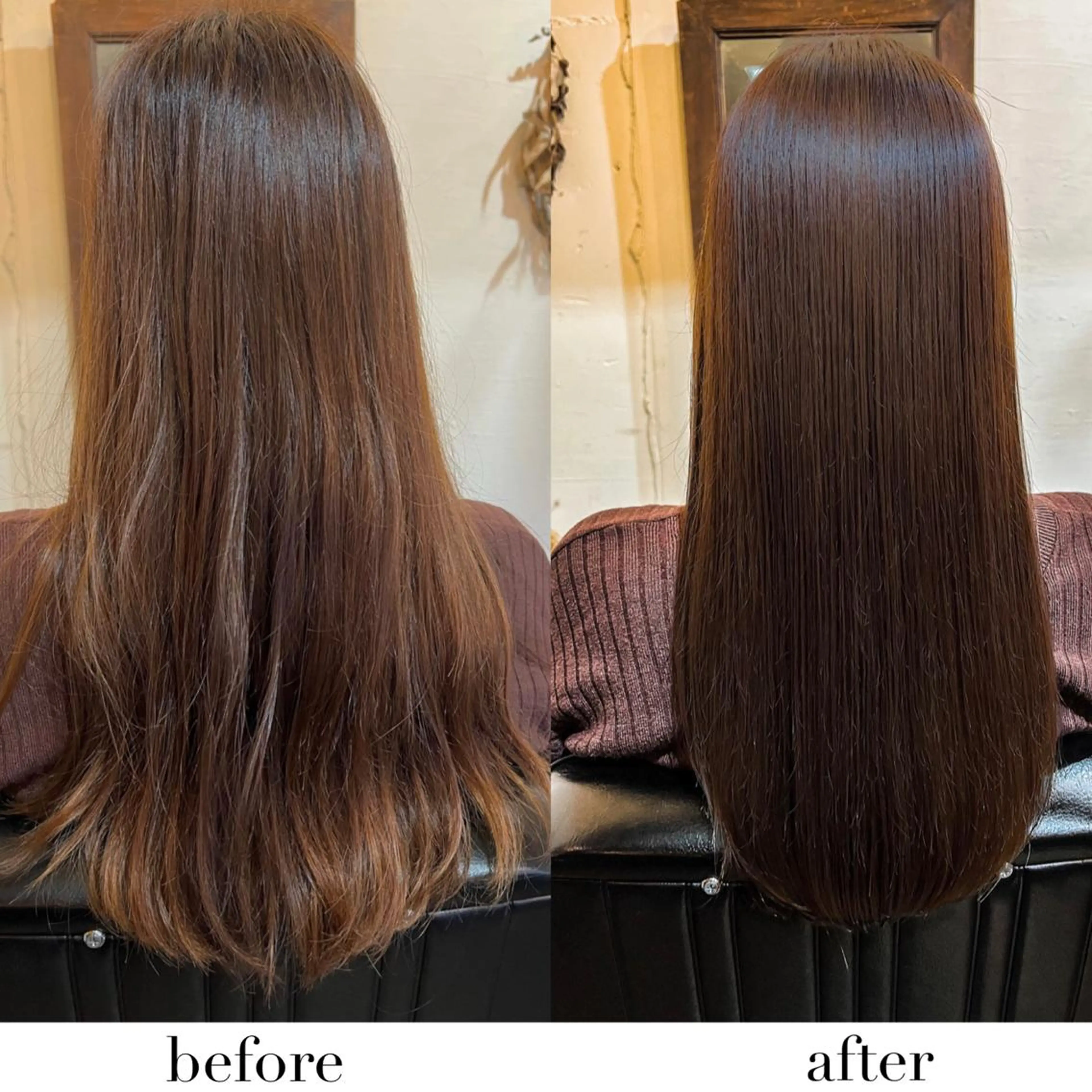 ロング カラー 髪質改善 ロング 縮毛矯正 酸性ストレート カット ヘアカラー 縮毛矯正 トリートメント ＊くせ毛に特化＊ 【yun】のヘアスタイル