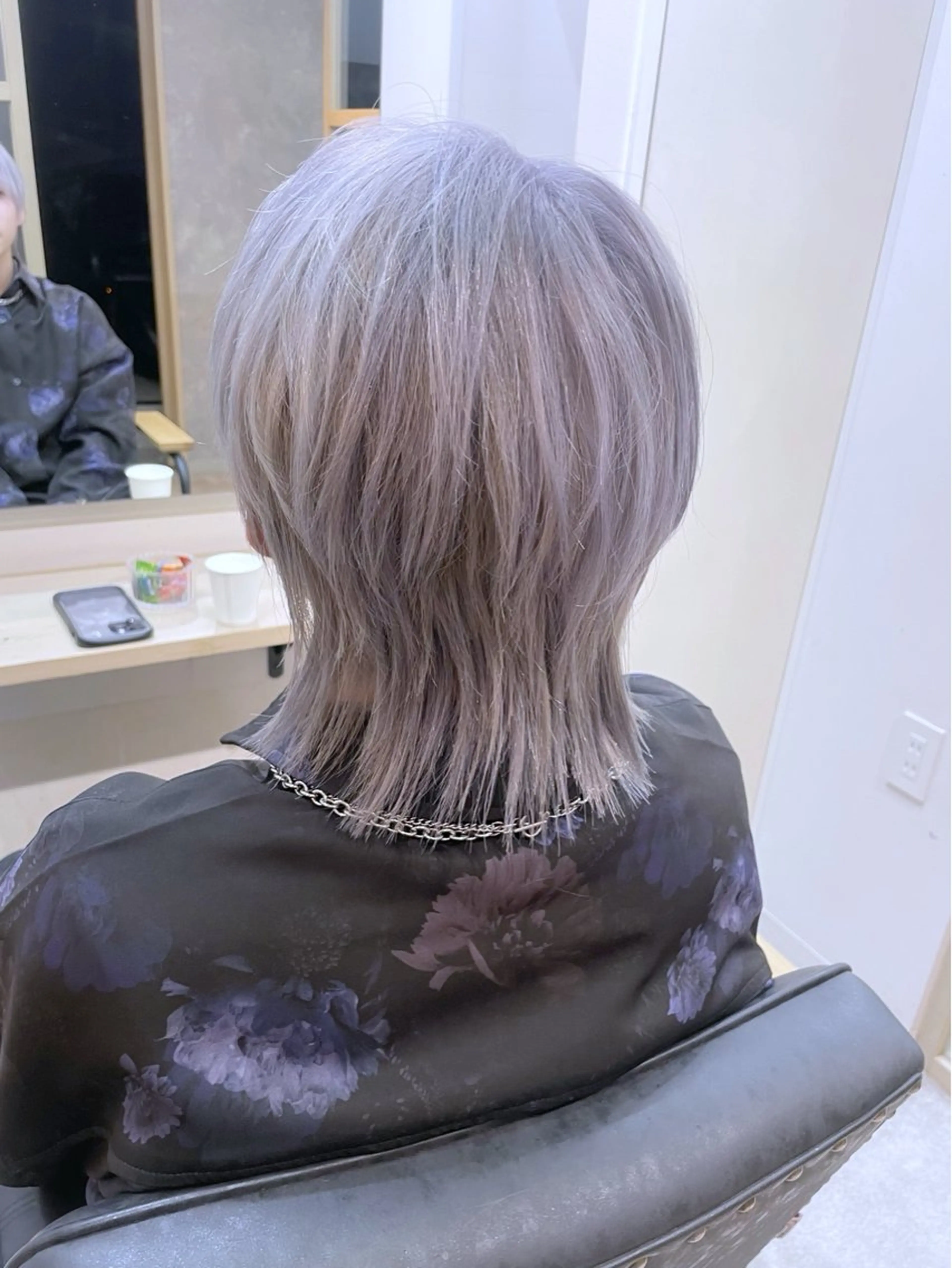 ミディアム カラー メンズ EMANON新宿南口所属・🦄中性ウルフ ☁️Shiori🦄のヘアスタイル