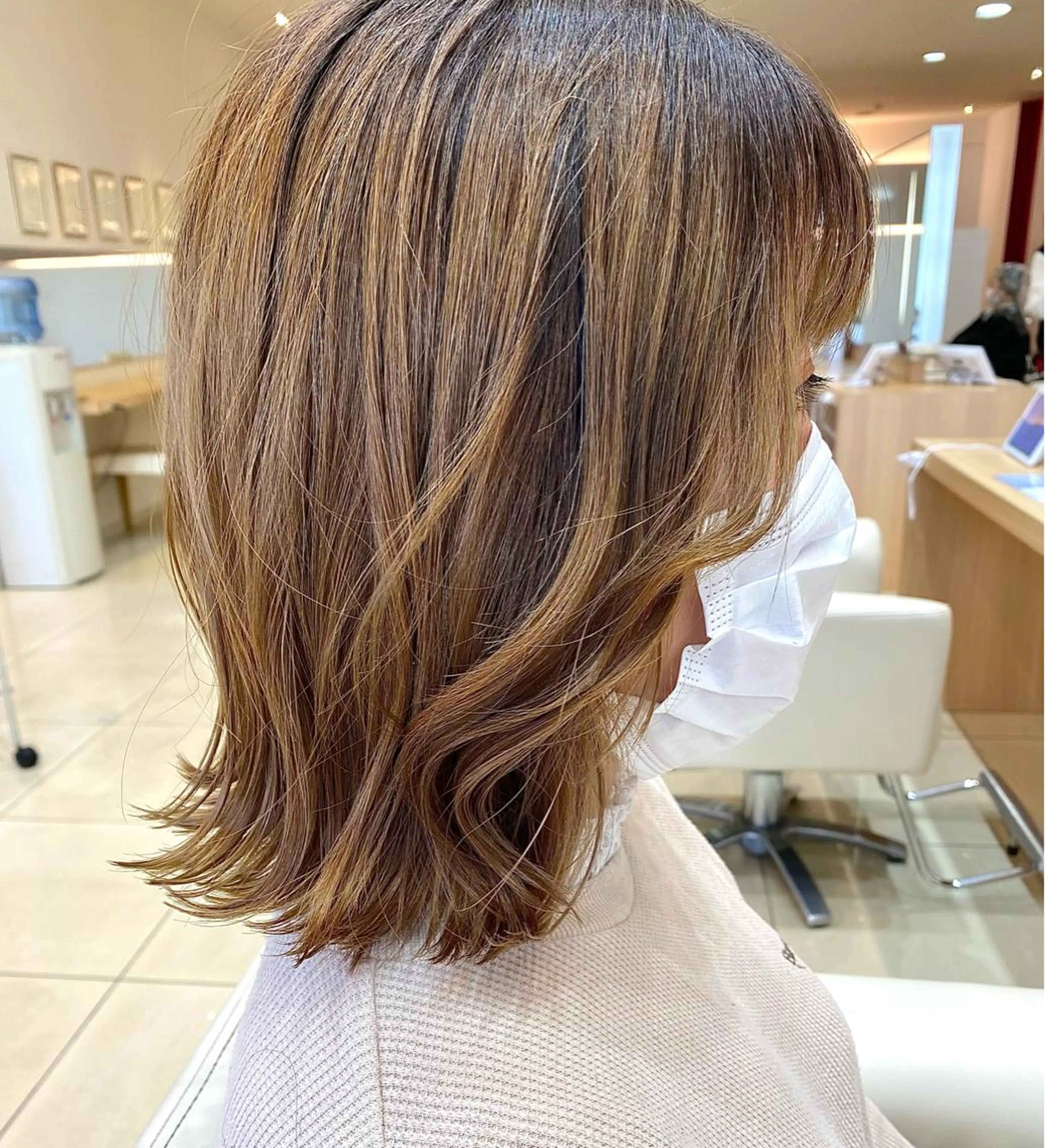 ミディアム 切りっぱなしボブ ボブ レイヤーカット🍒韓 国ヘア🍒ひかりのヘアスタイル