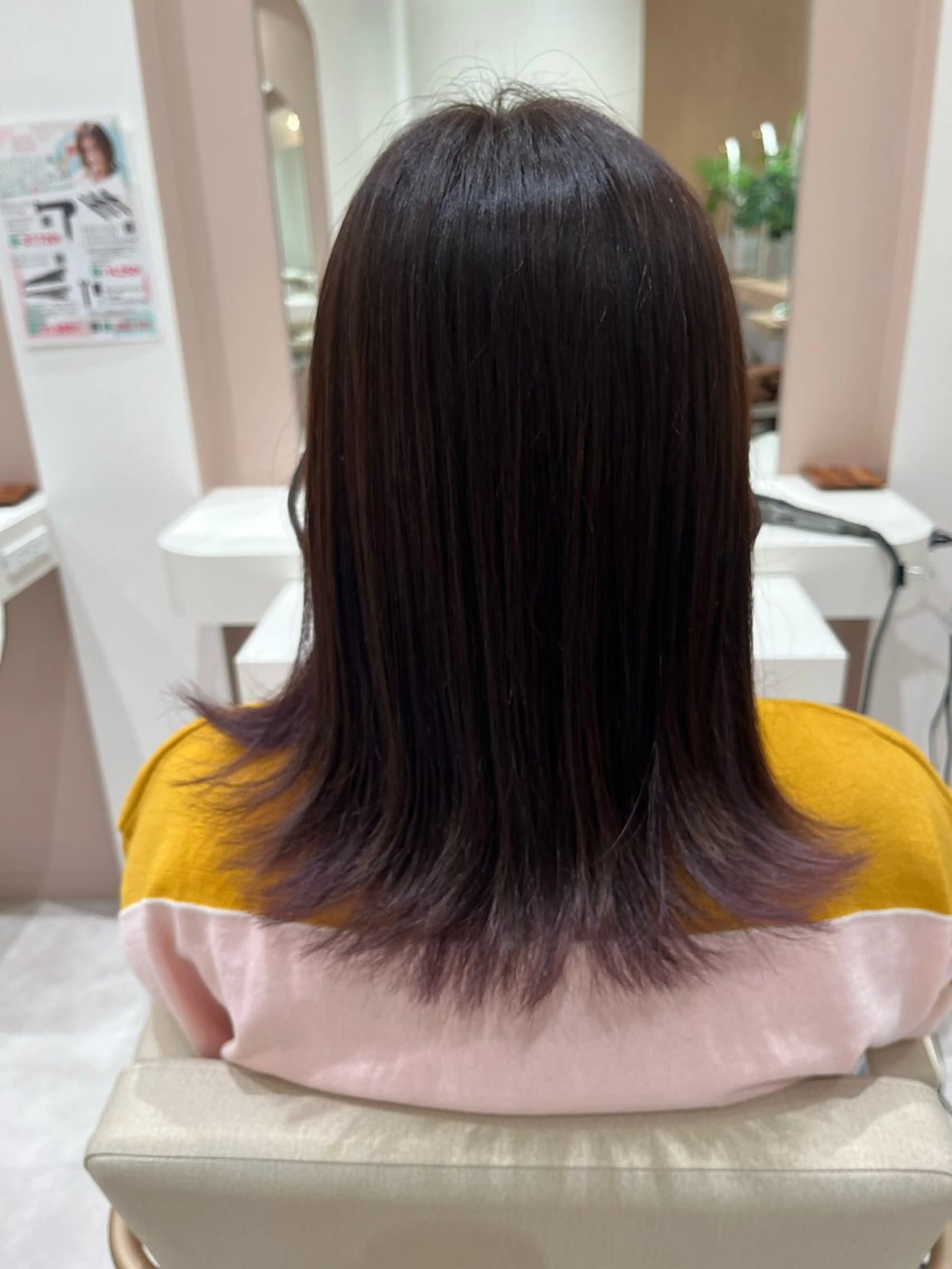 セミロング カラー 桑原 りゆのヘアスタイル
