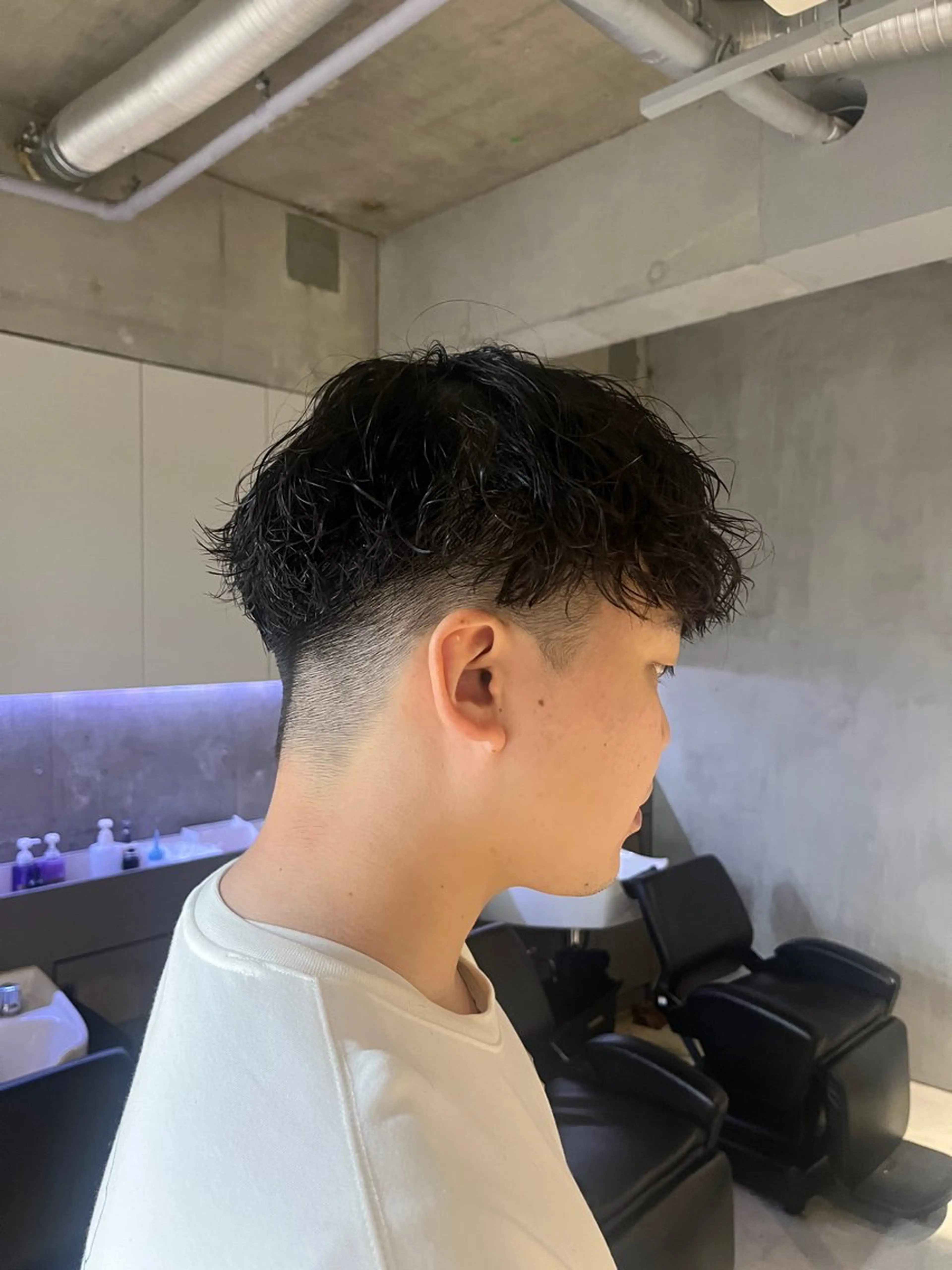 ショート パーマ メンズ パーマ elima 調布所属・ちせ/ 透明感カラー /調布˚ 🦢₊✧のヘアスタイル