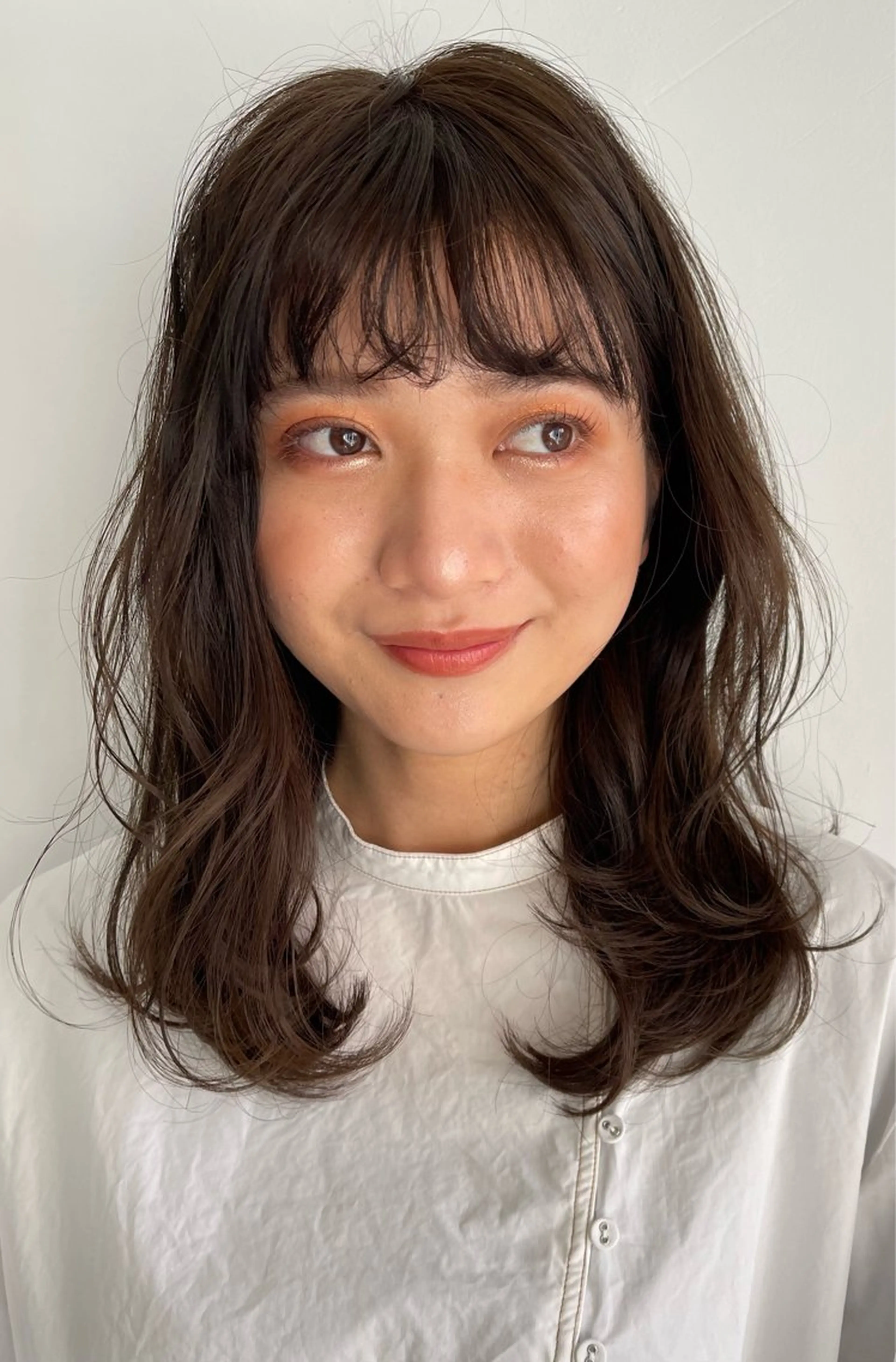 セミロング カット ヘアカラー トリートメント 松本 結のヘアスタイル