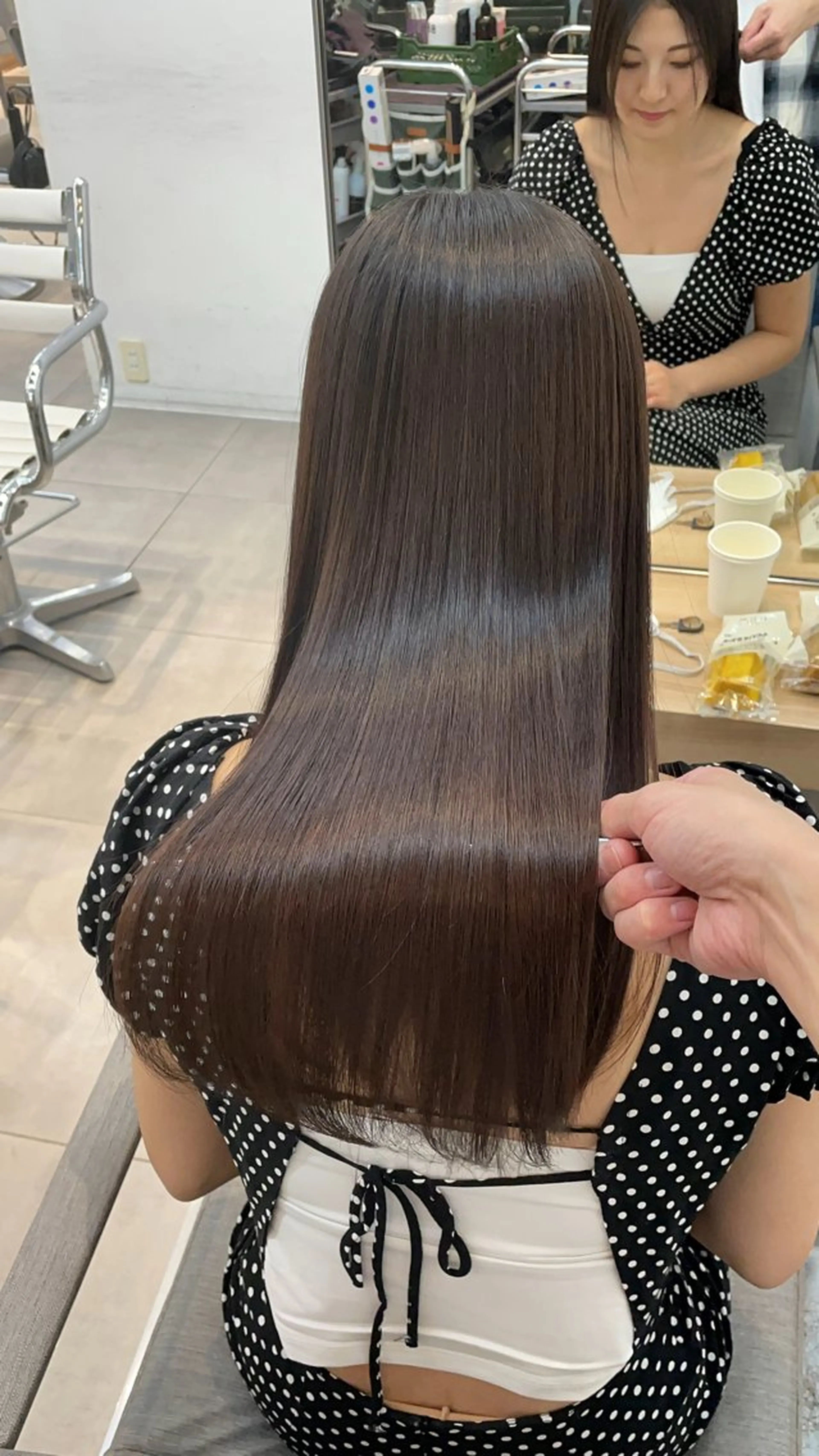 ロング カット 縮毛矯正 トリートメント ヘッドスパ ✨髪質改善✨美髪 矯正🫧小泉のヘアスタイル
