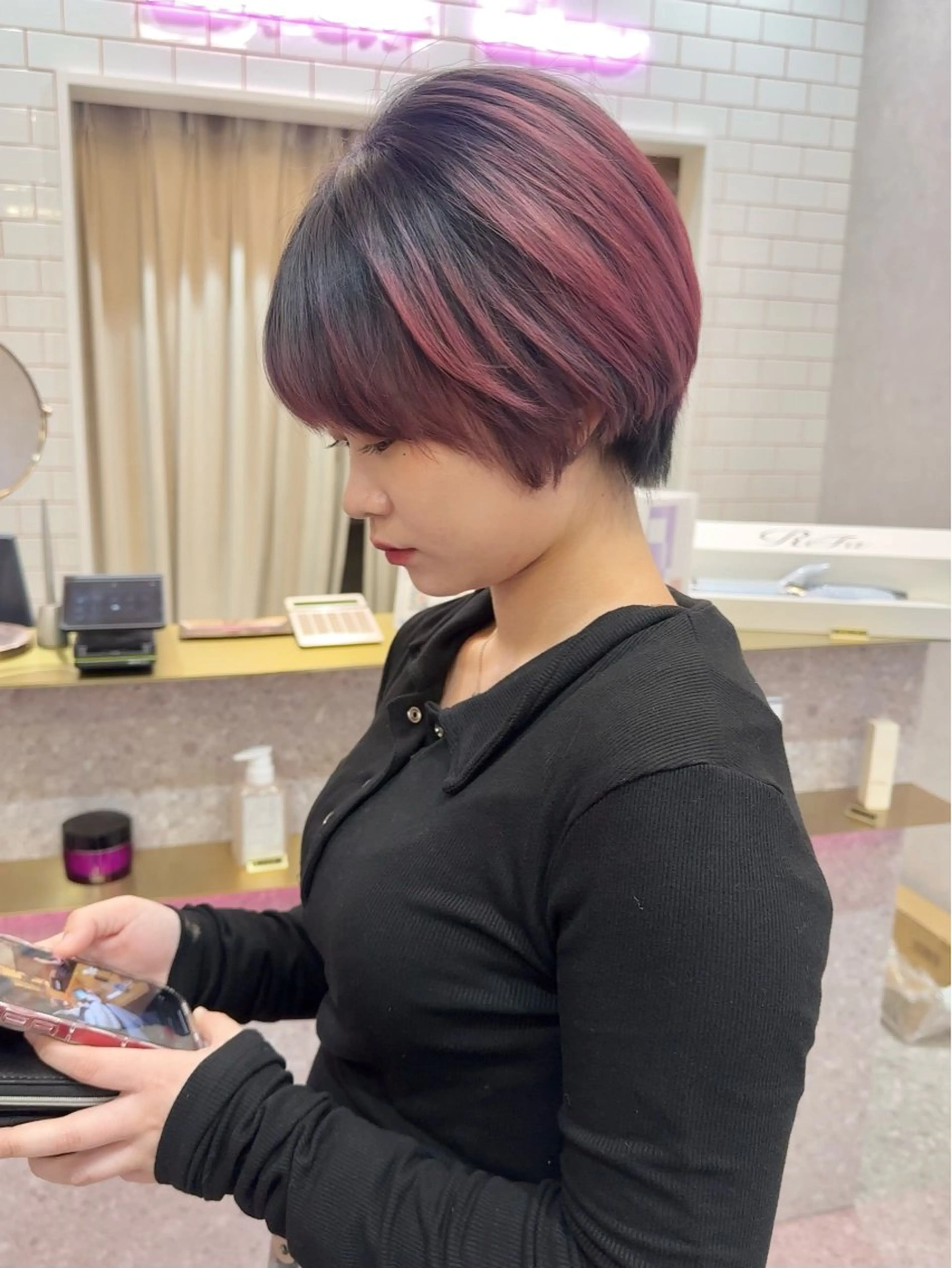 ミディアム カラー ヘアアレンジ ヘアカラー トリートメント yuuto🌈 ムラ修正専門美容師のヘアスタイル