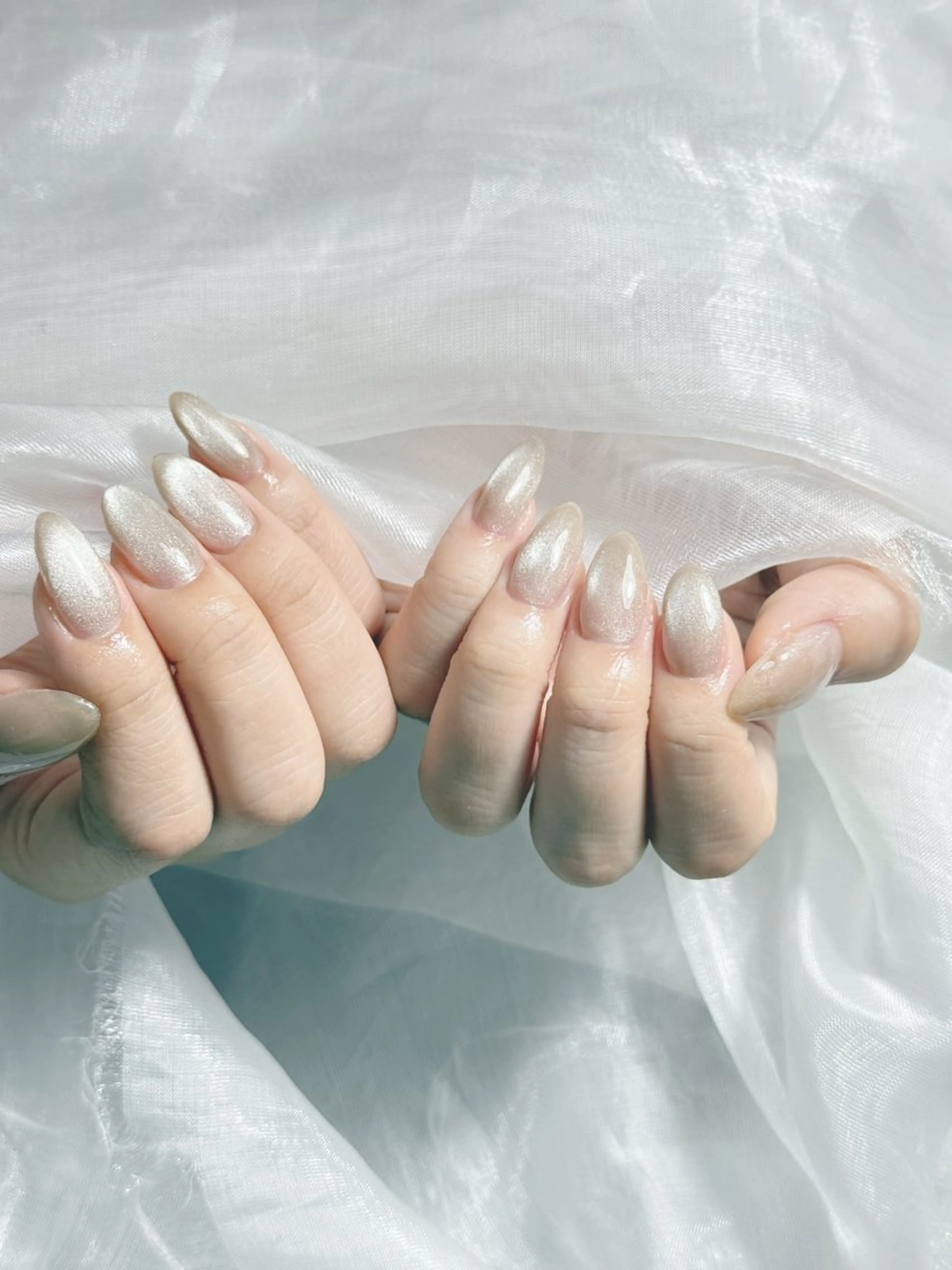 ネイル ジェルネイル グラデーション キラキラネイル ミラーネイル ニュアンスネイル ハンドネイル Kitty Nailのネイルデザイン