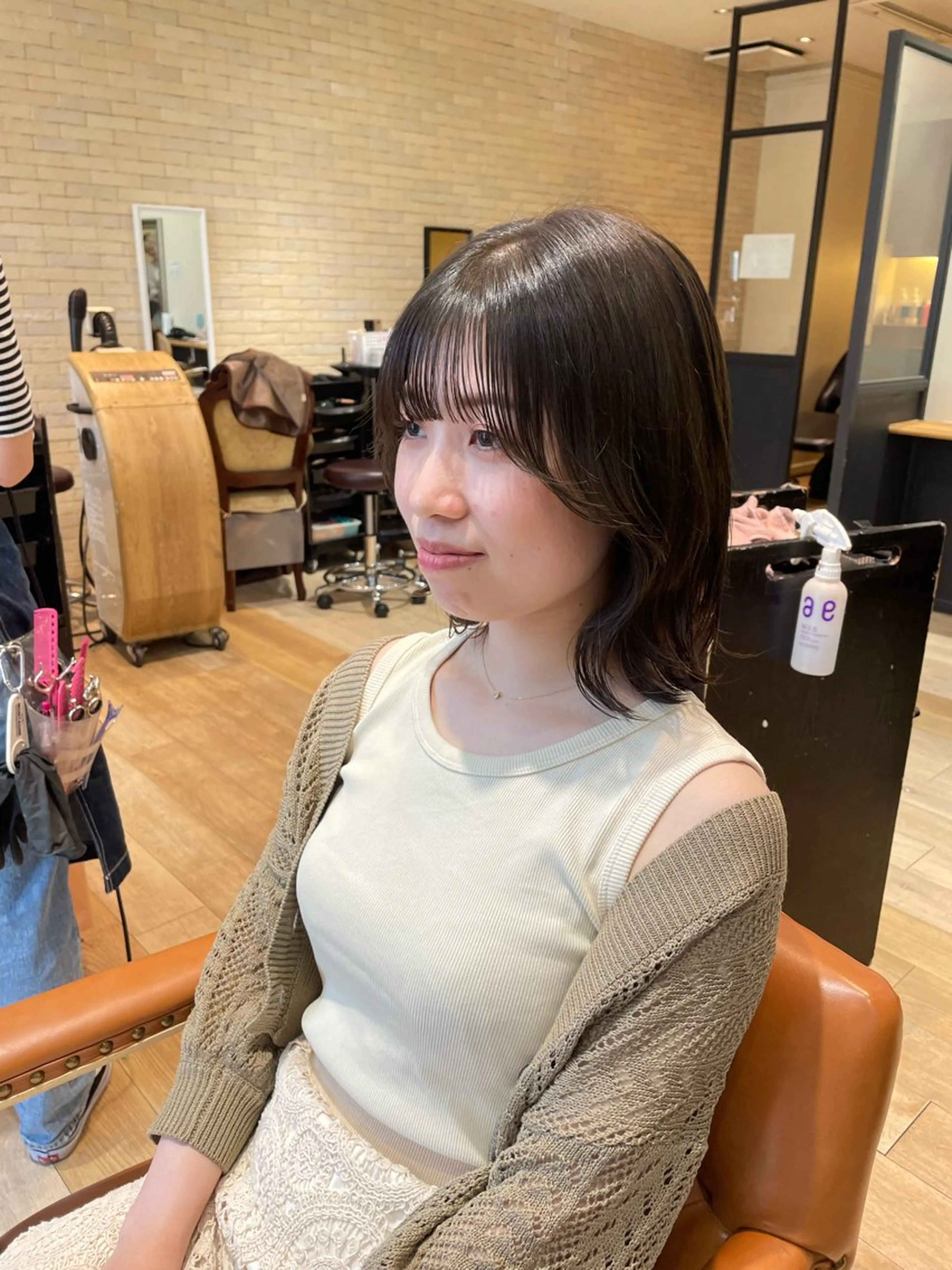 ミディアム 亀川蓮 Agu hairのヘアスタイル