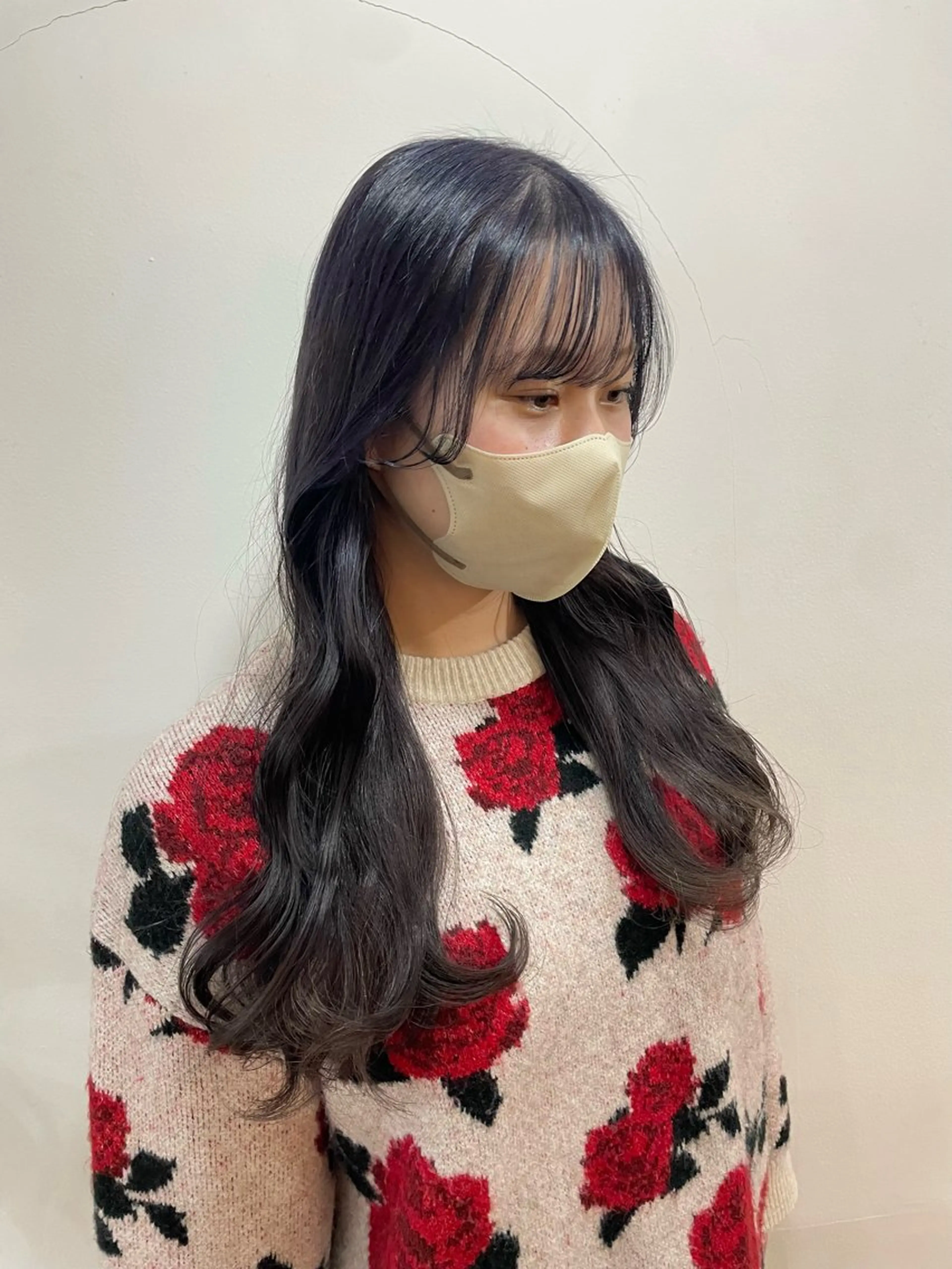 ロング カラー ショートボブ ブリーチ ブルーカラー ブルーラベンダー 透明感カラー カット ヘアカラー トリートメント mopa所属・mopa_kaede フェミニン／艶髪のヘアスタイル