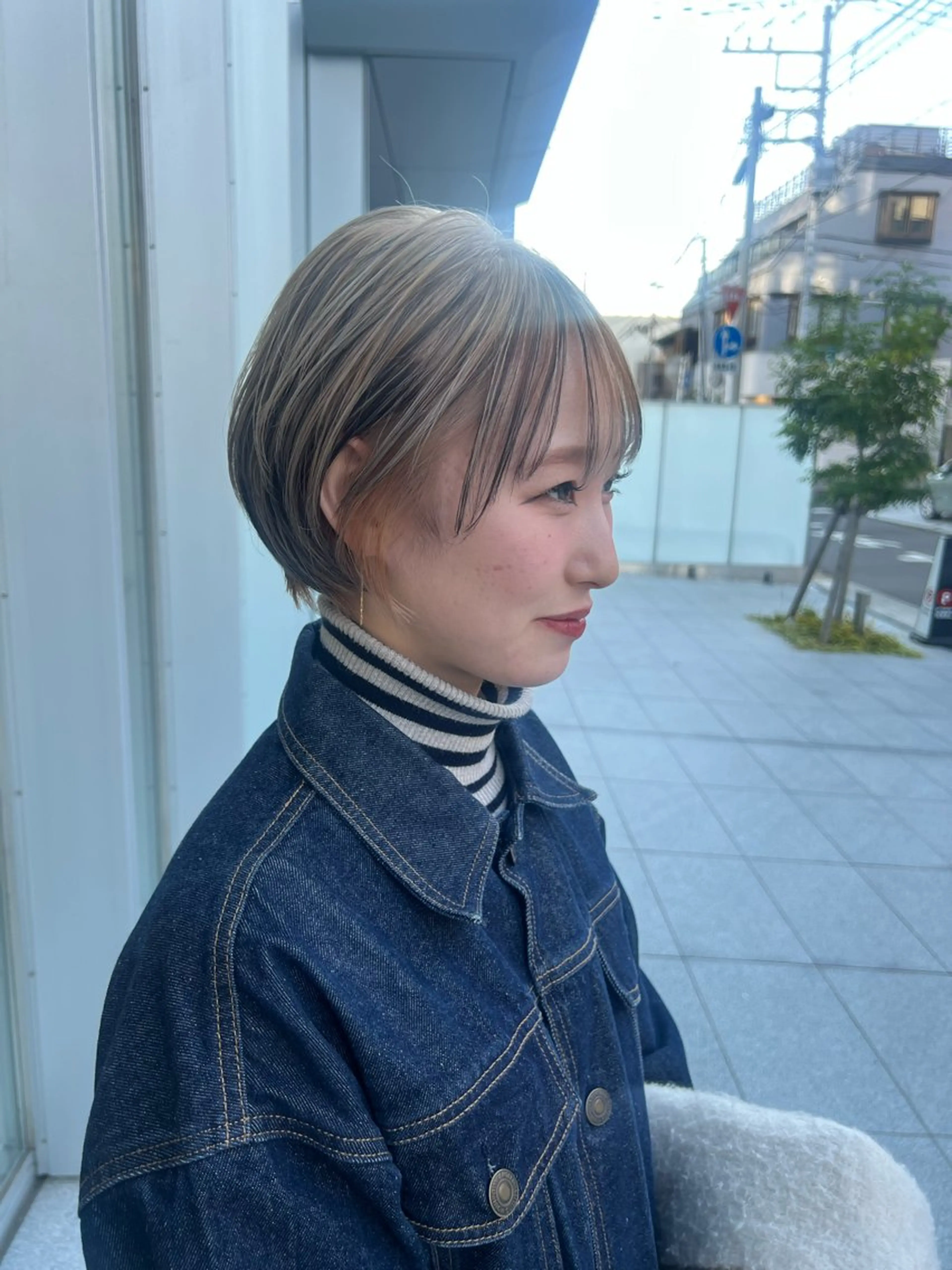 ショート カラー ブロンド ショートヘア カット ヘアカラー トリートメント KENTO/ レイヤーカット/艶髪のヘアスタイル