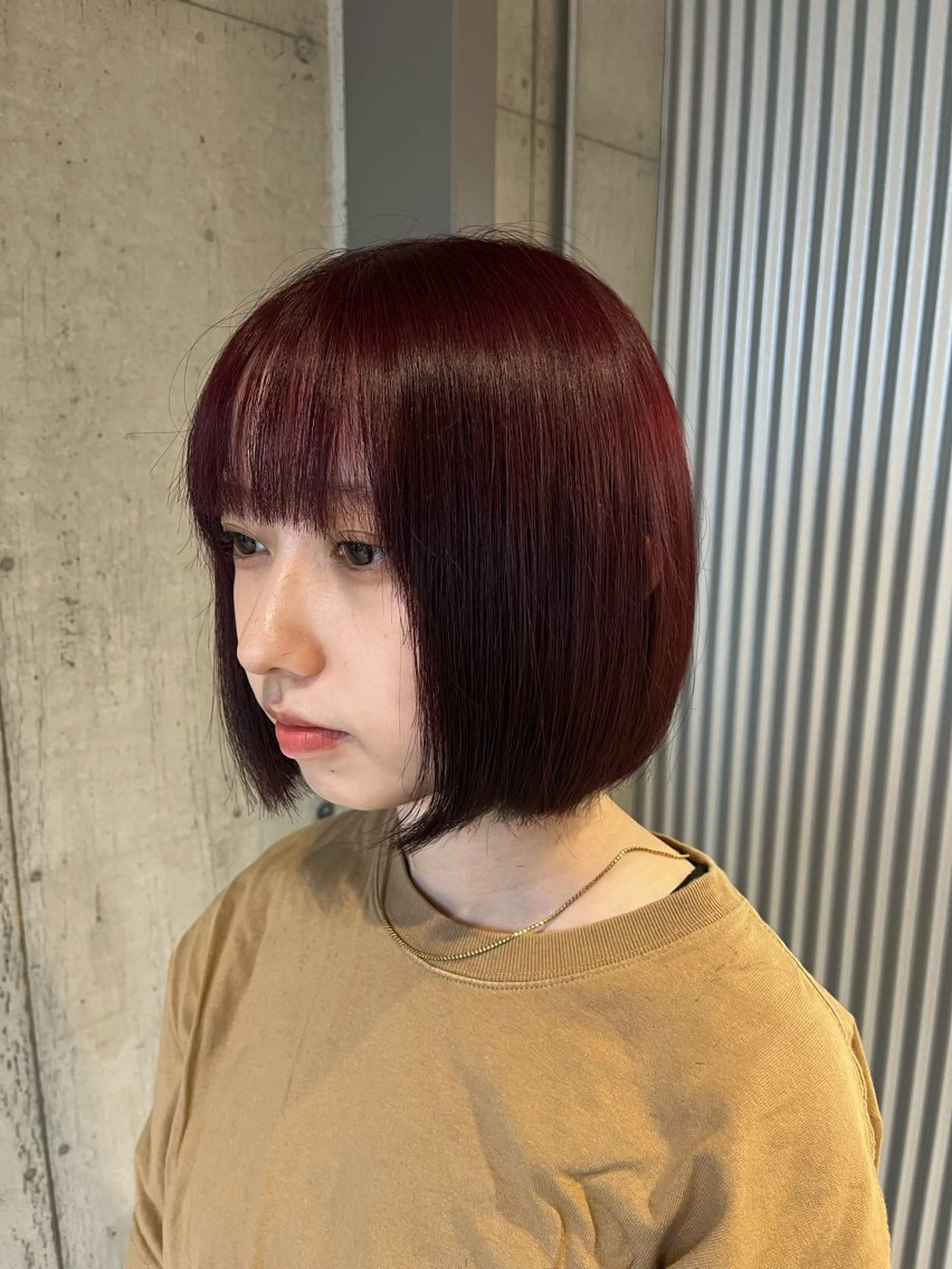 ミディアム カラー ヘアアレンジ カット ヘアカラー トリートメント 傷ませないカラー・ ボブ・リクト📸のヘアスタイル