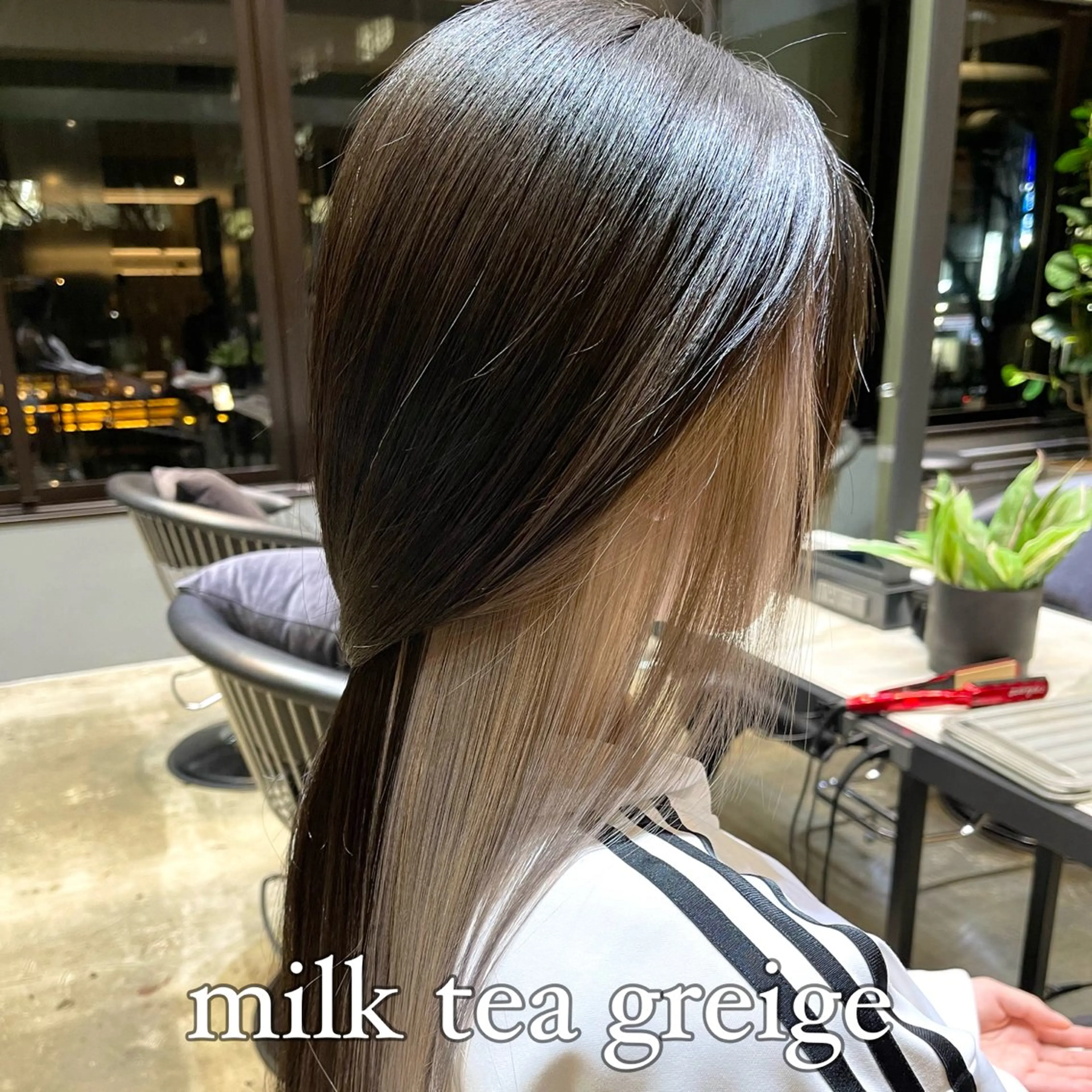 ロング カラー カット ヘアカラー トリートメント ✨縮毛矯正　韓国ヘア レイヤー✨大濱快斗のヘアスタイル