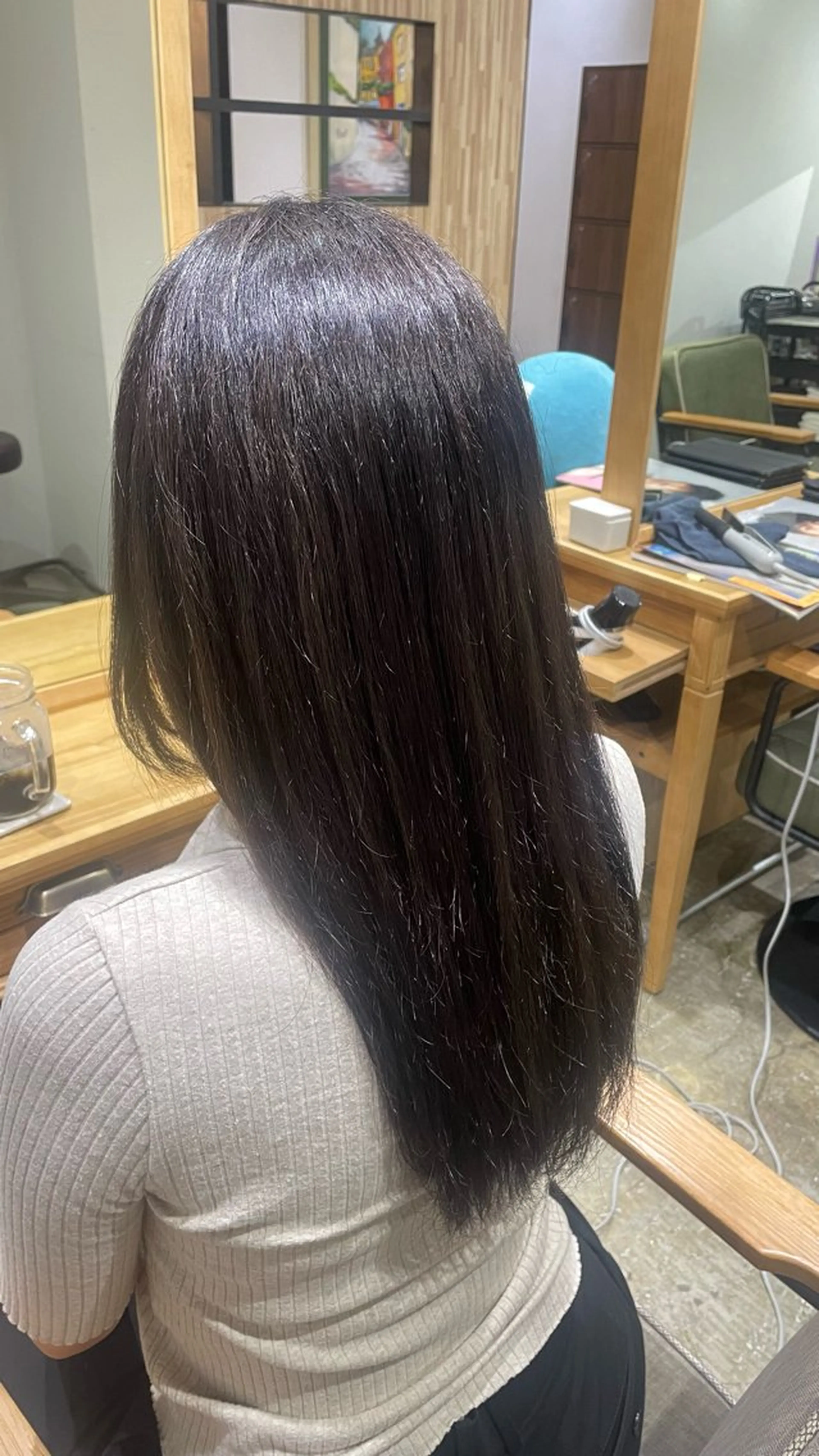 ロング 🖤Keina🖤 大人上品カラー.*˚のヘアスタイル