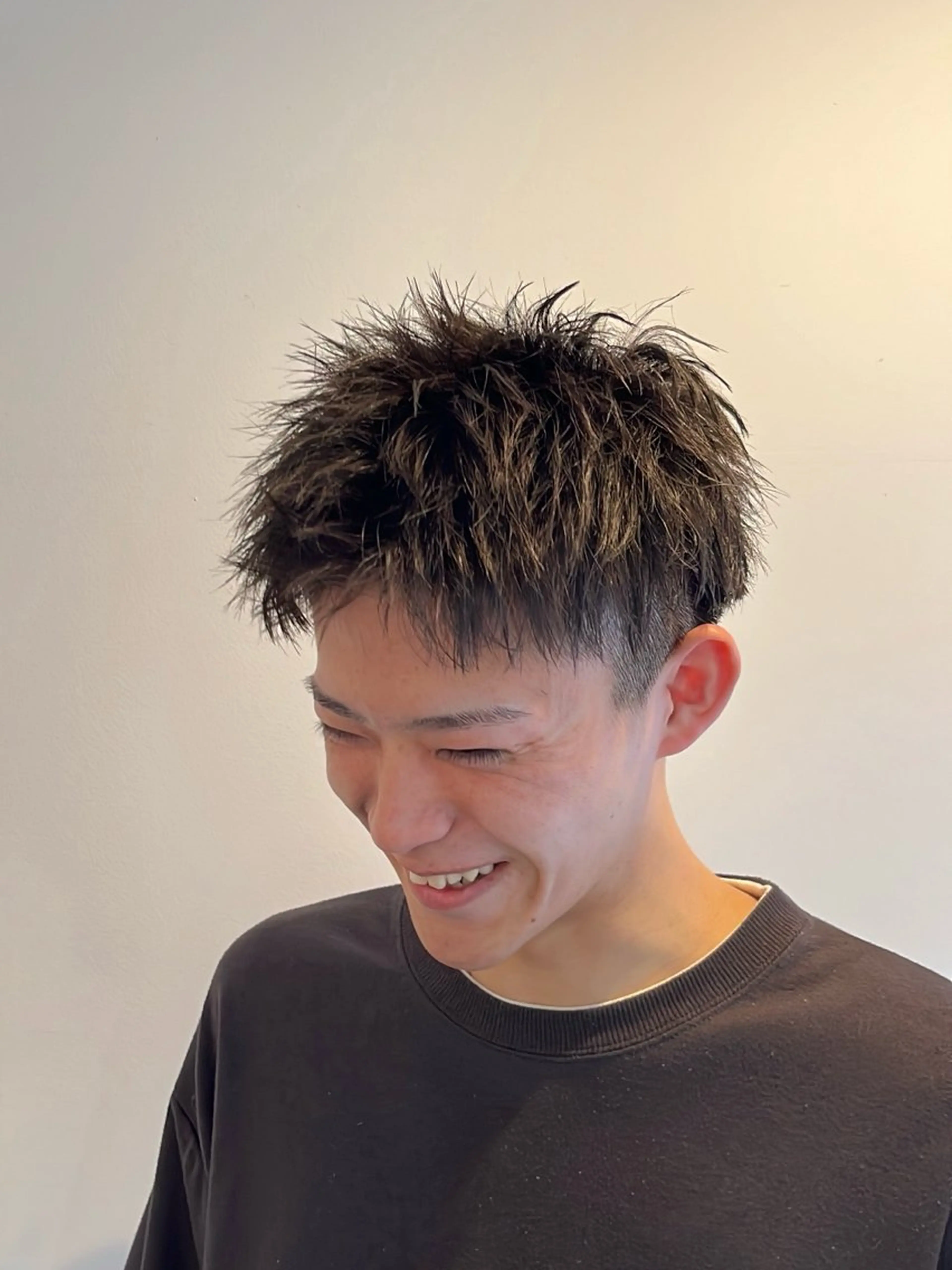 ショート パーマ メンズ カット トリートメント オートクチュールランコントレ西京極店所属・今在家 玲のヘアスタイル