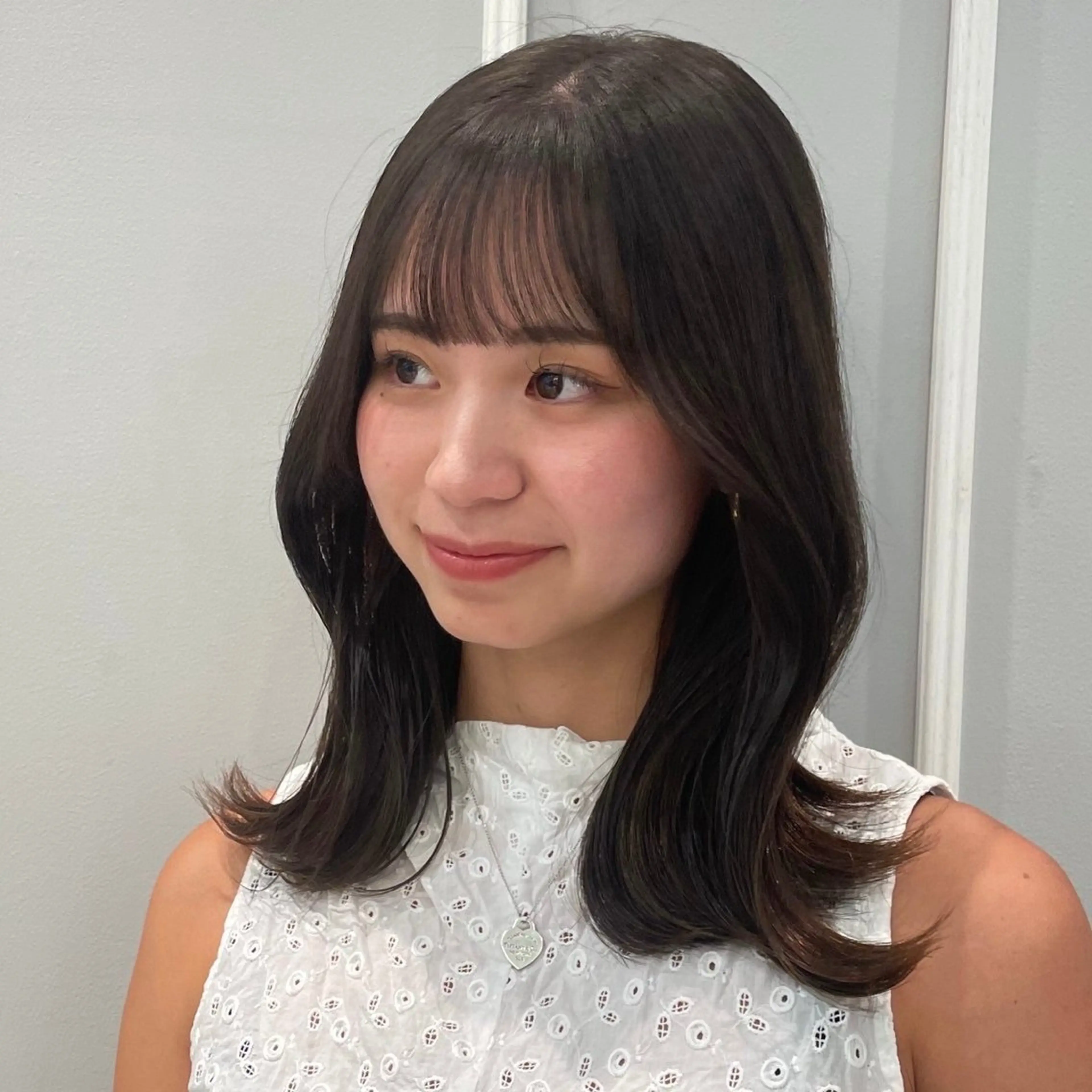 セミロング カラー ヘアアレンジ ねいろ/ カラーモデル募集中のヘアスタイル