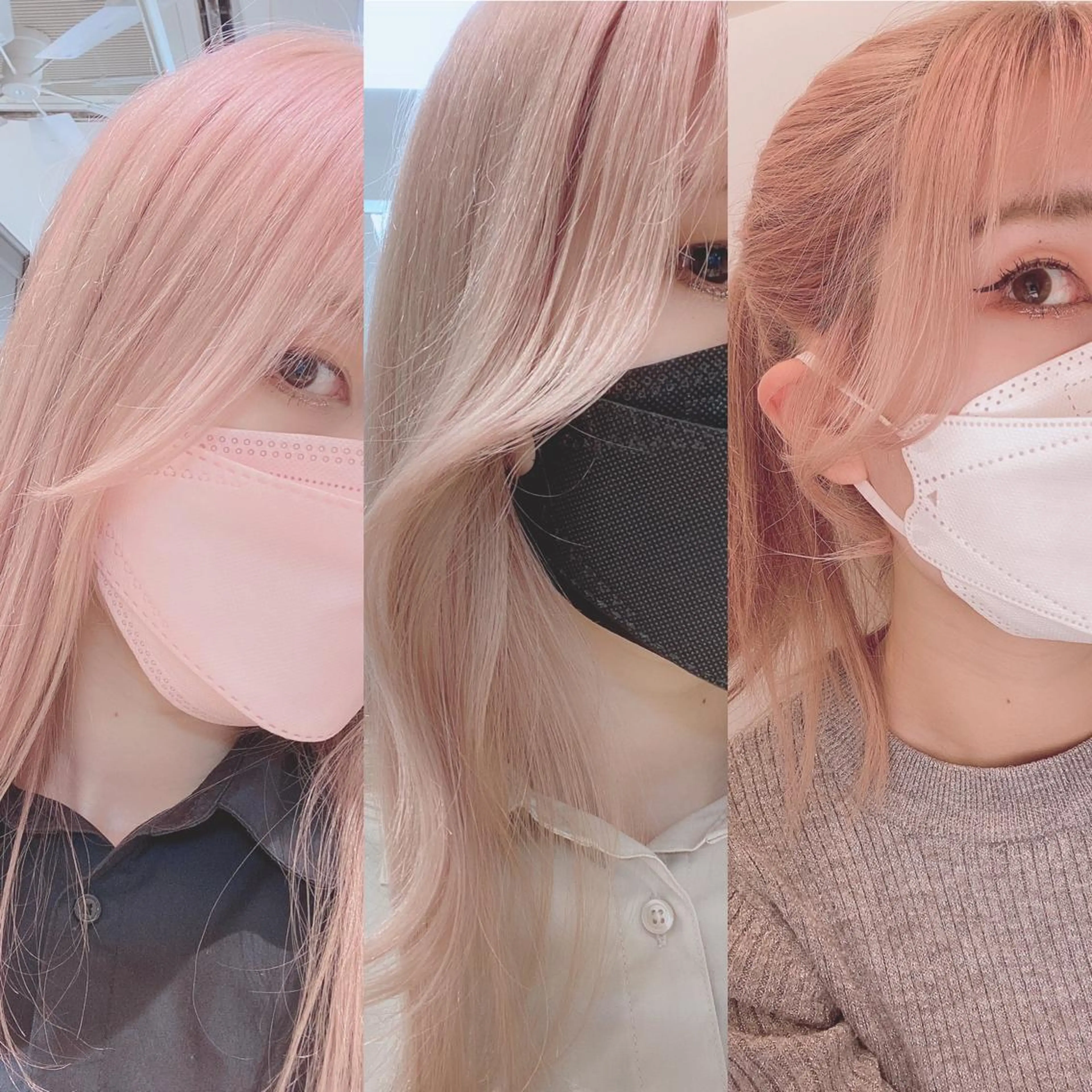 セミロング カラー レイヤーカット 韓国ヘア🤍 NATSUNEのヘアスタイル