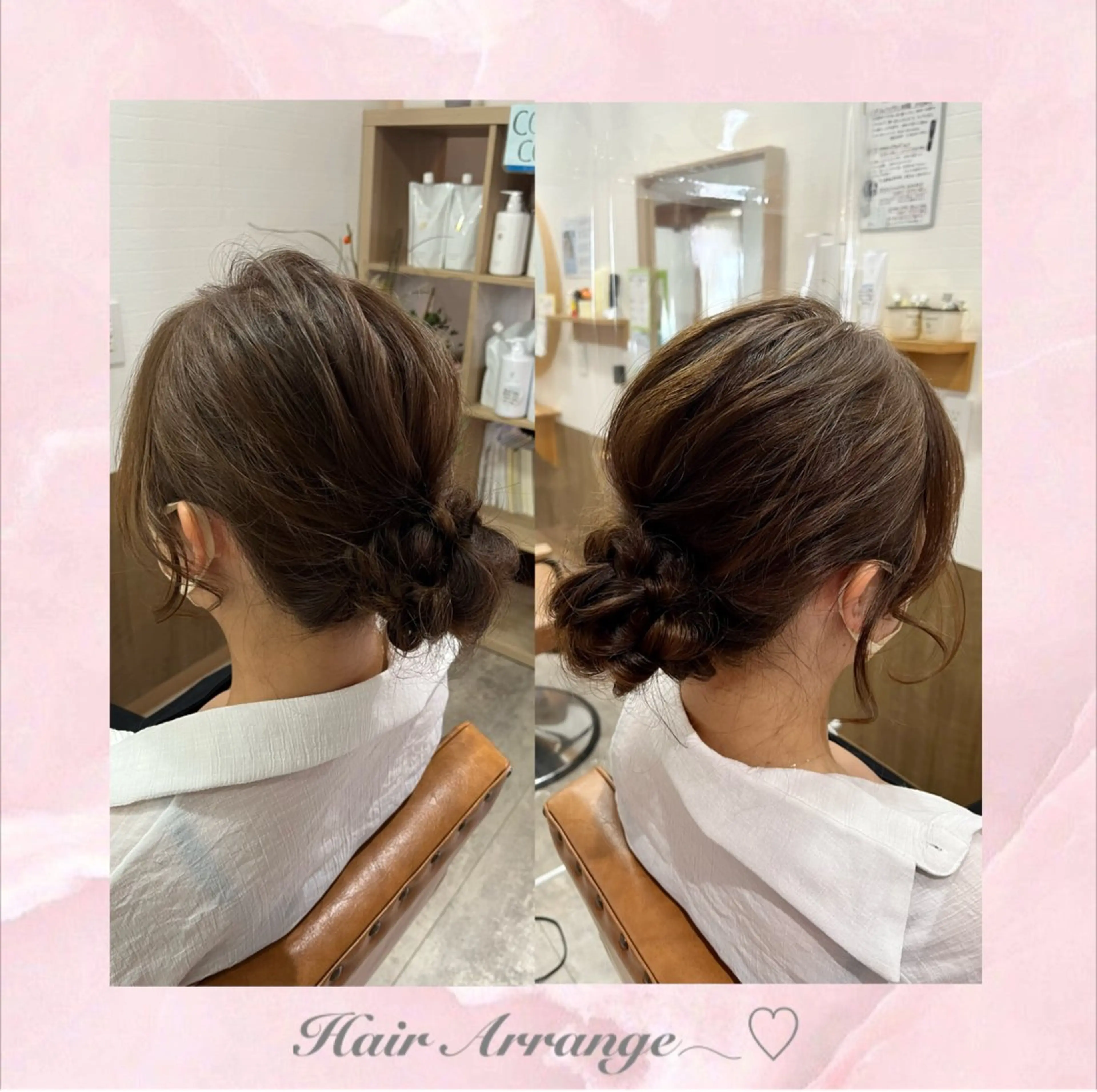 セミロング ヘアアレンジ ヘアセット 推し活美容師 🩵 Hayashiのヘアスタイル