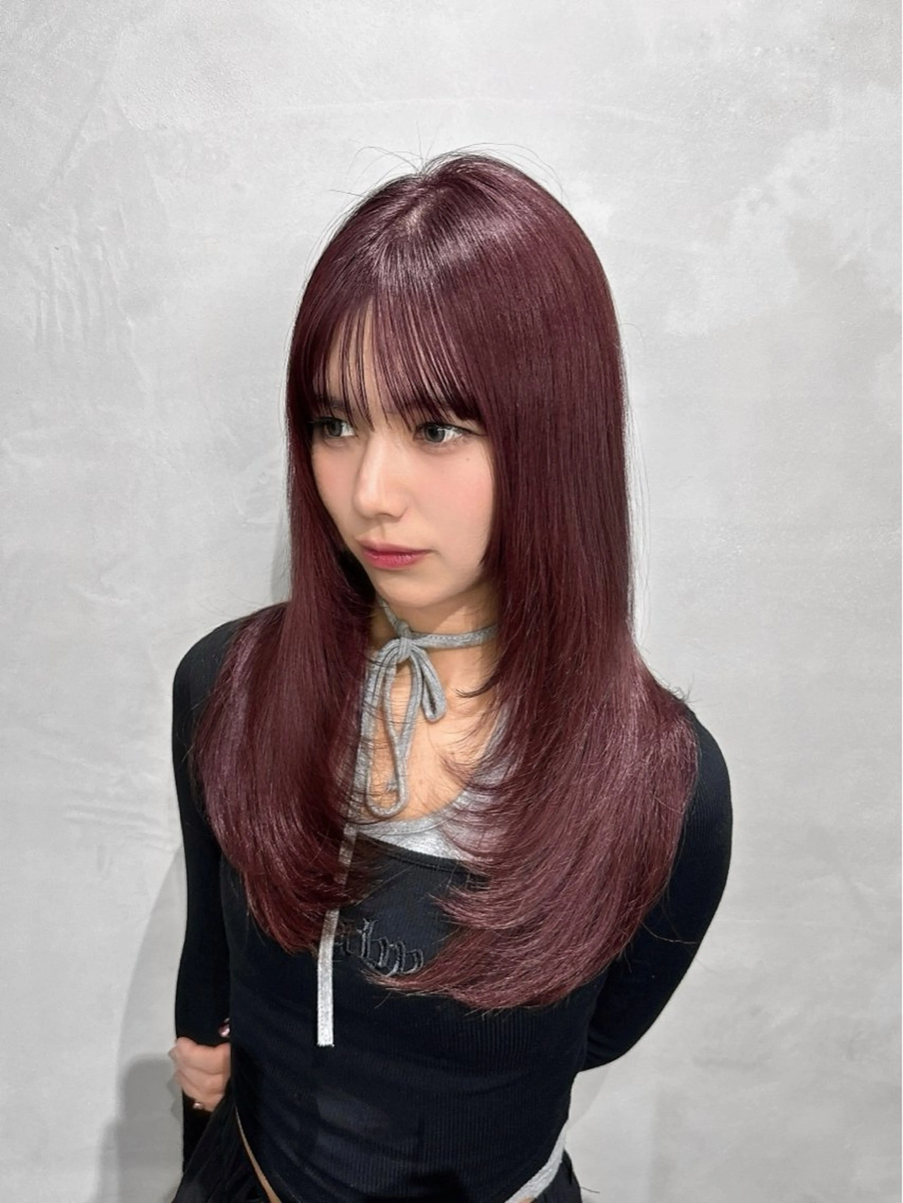 ロング 𝘚𝘦𝘫𝘶𝘯 韓国レイヤー/顔周りのヘアスタイル