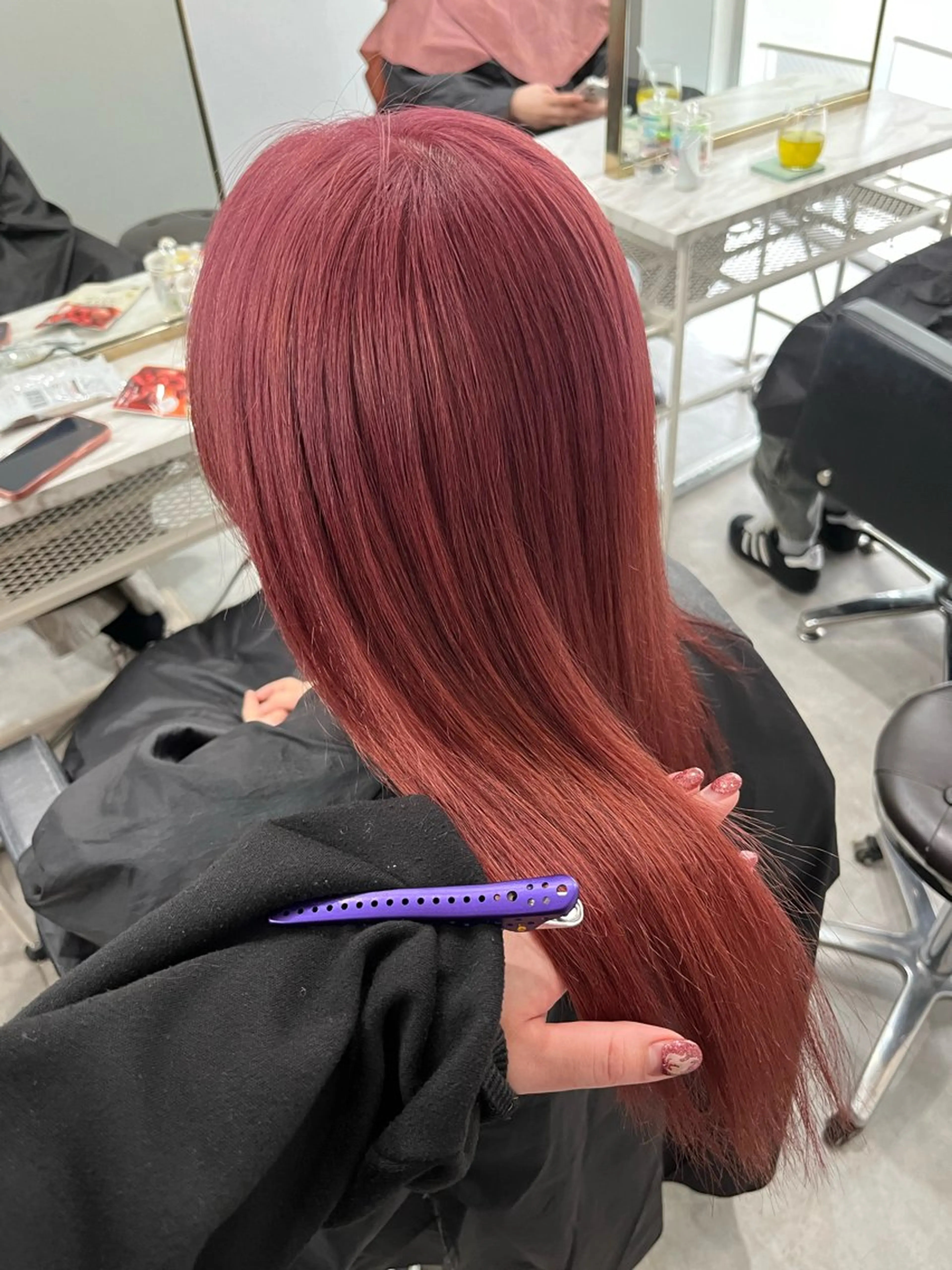 セミロング カラー ヘアカラー トリートメント ヘアセット 🎀透明感ブリーチ カラー🎀ミズキのヘアスタイル