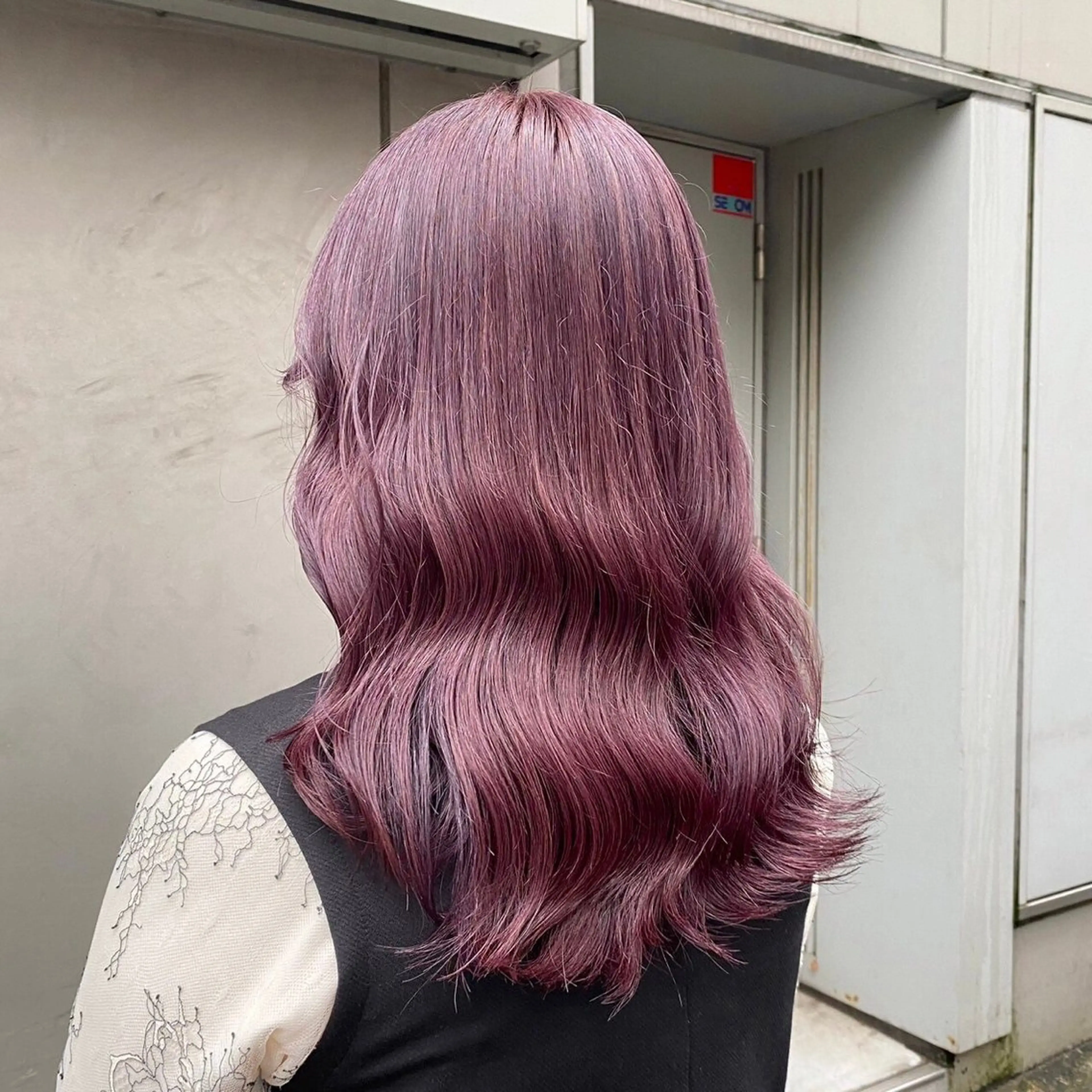 セミロング カット ヘアカラー トリートメント ヘアセット 🩷暖色カラー🩷 BONのヘアスタイル