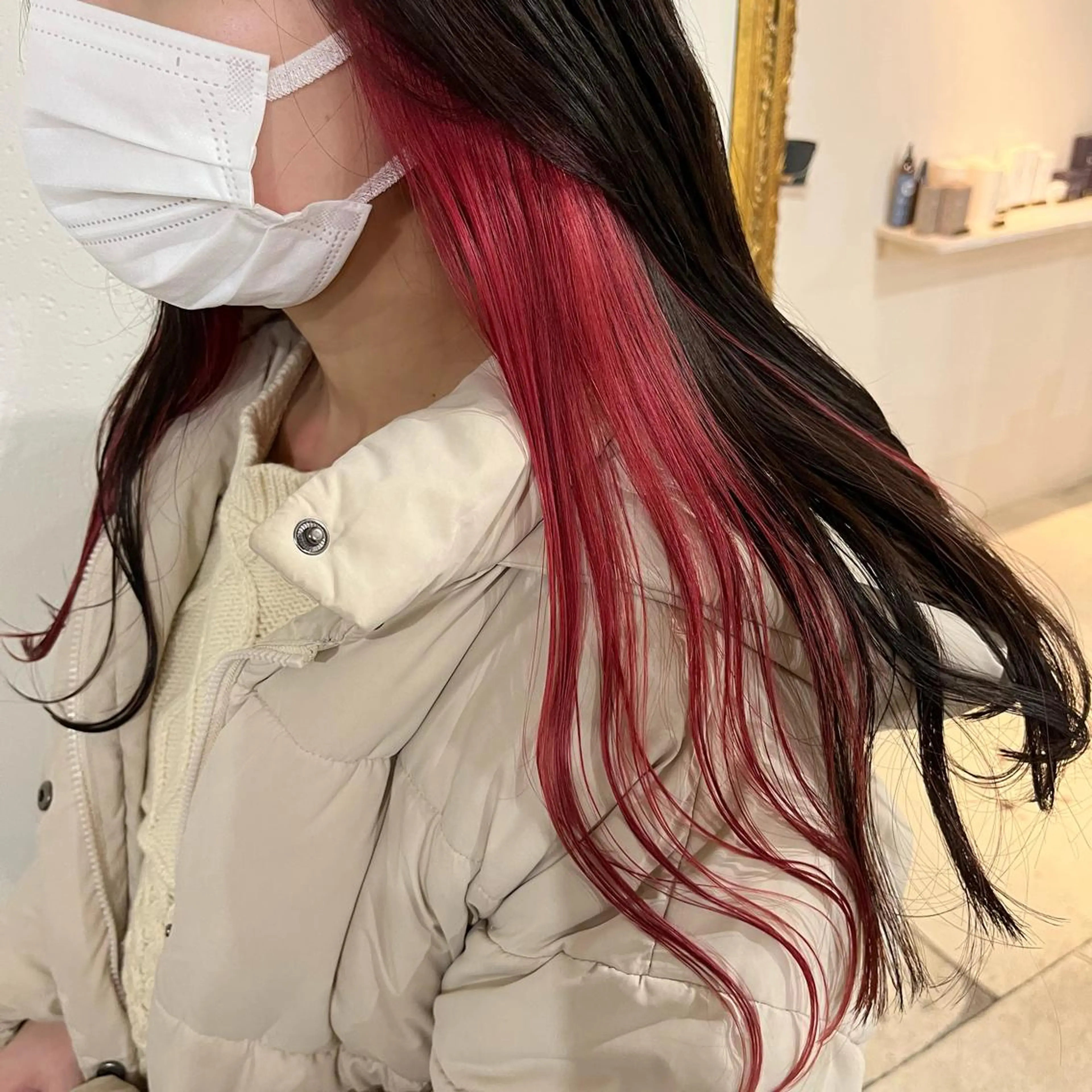 ロング カラー カット ヘアカラー トリートメント ハイトーン/デザイン カラー/DAICHIのヘアスタイル