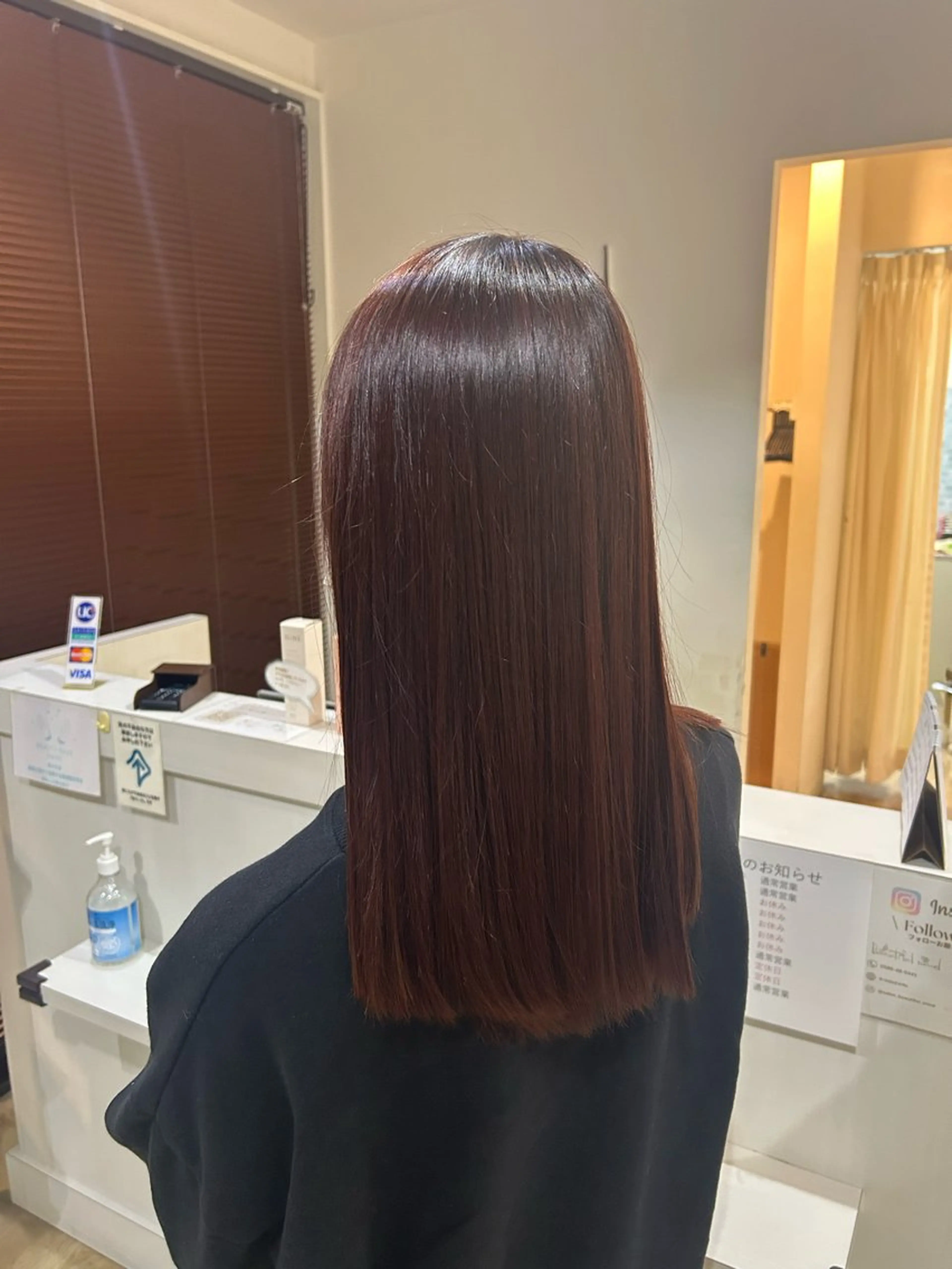 ミディアム カット ヘアカラー トリートメント ボブ/ショートボブ/ 縮毛矯正/吉川清保のヘアスタイル